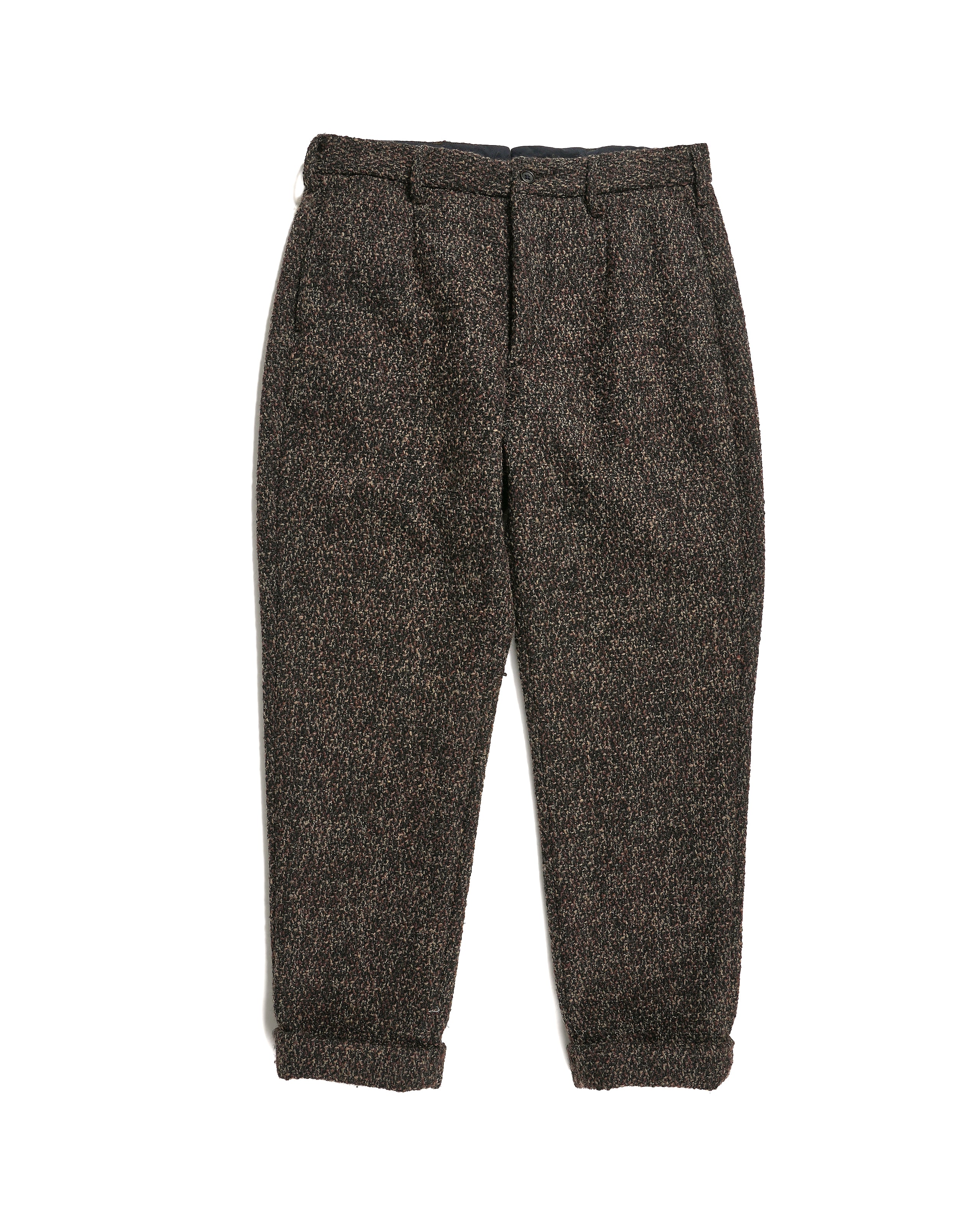Andover Pant - Dark Brown Polyester Wool Tweed