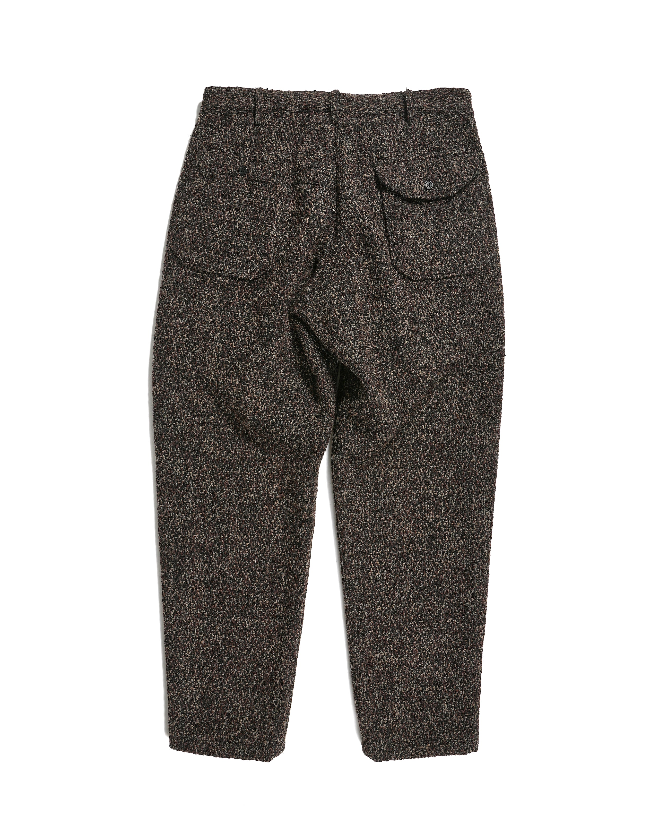 Carlyle Pant - Dk. Brown Polyester Wool Tweed Boucle