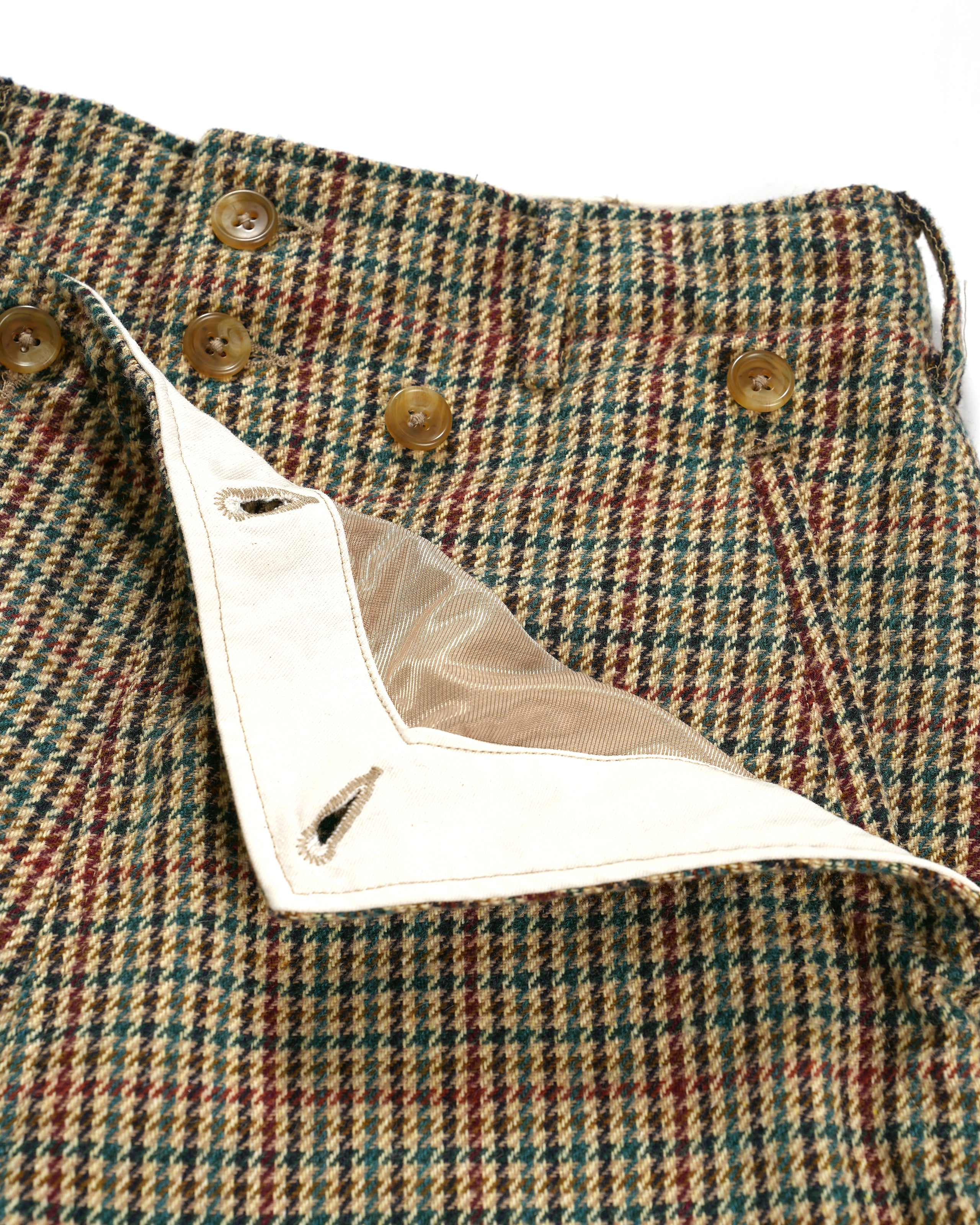 Sailor Pant - Khaki Acrylic Wool Gunclub Check