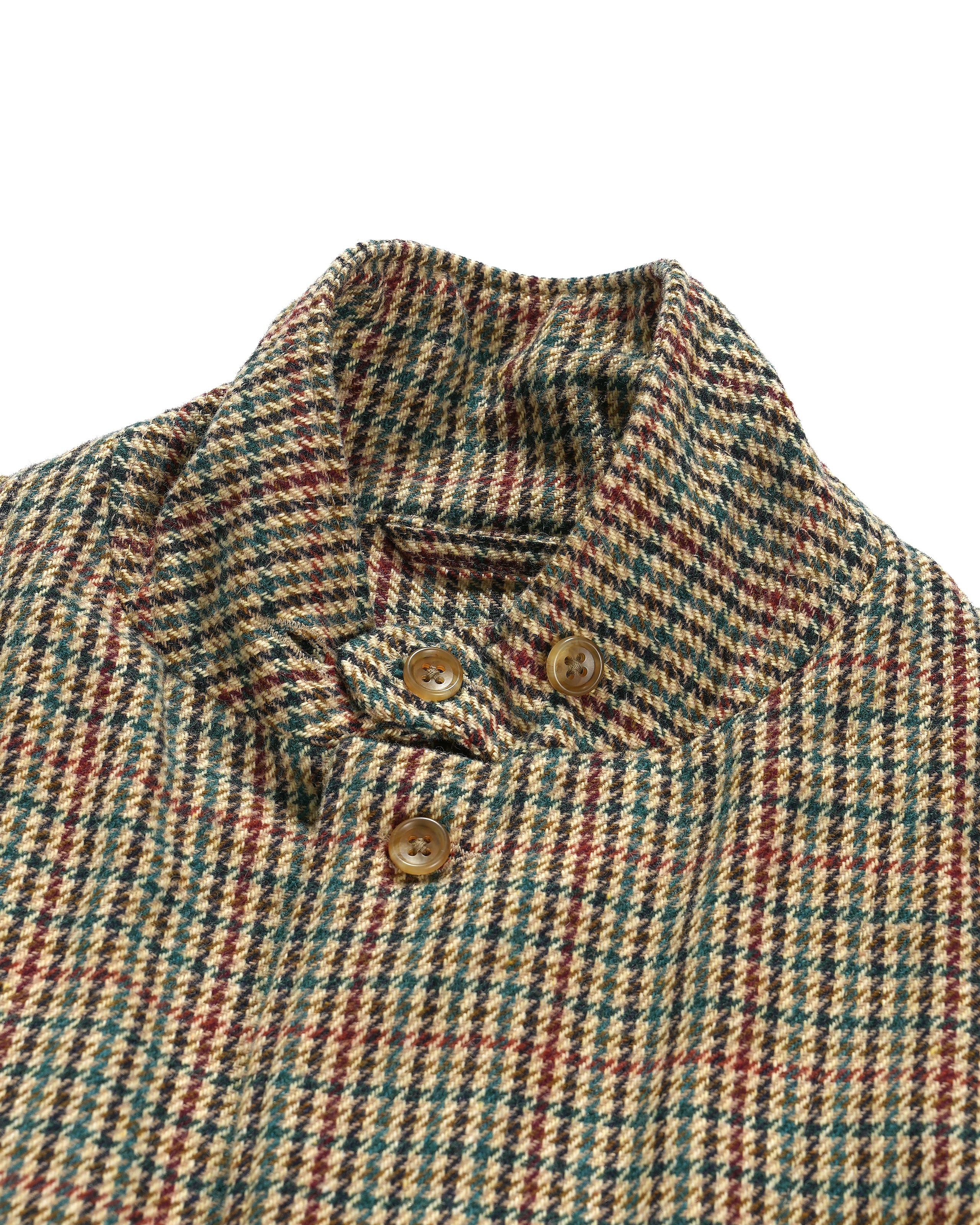 Loiter Jacket - Khaki Acrylic Wool Gunclub Check