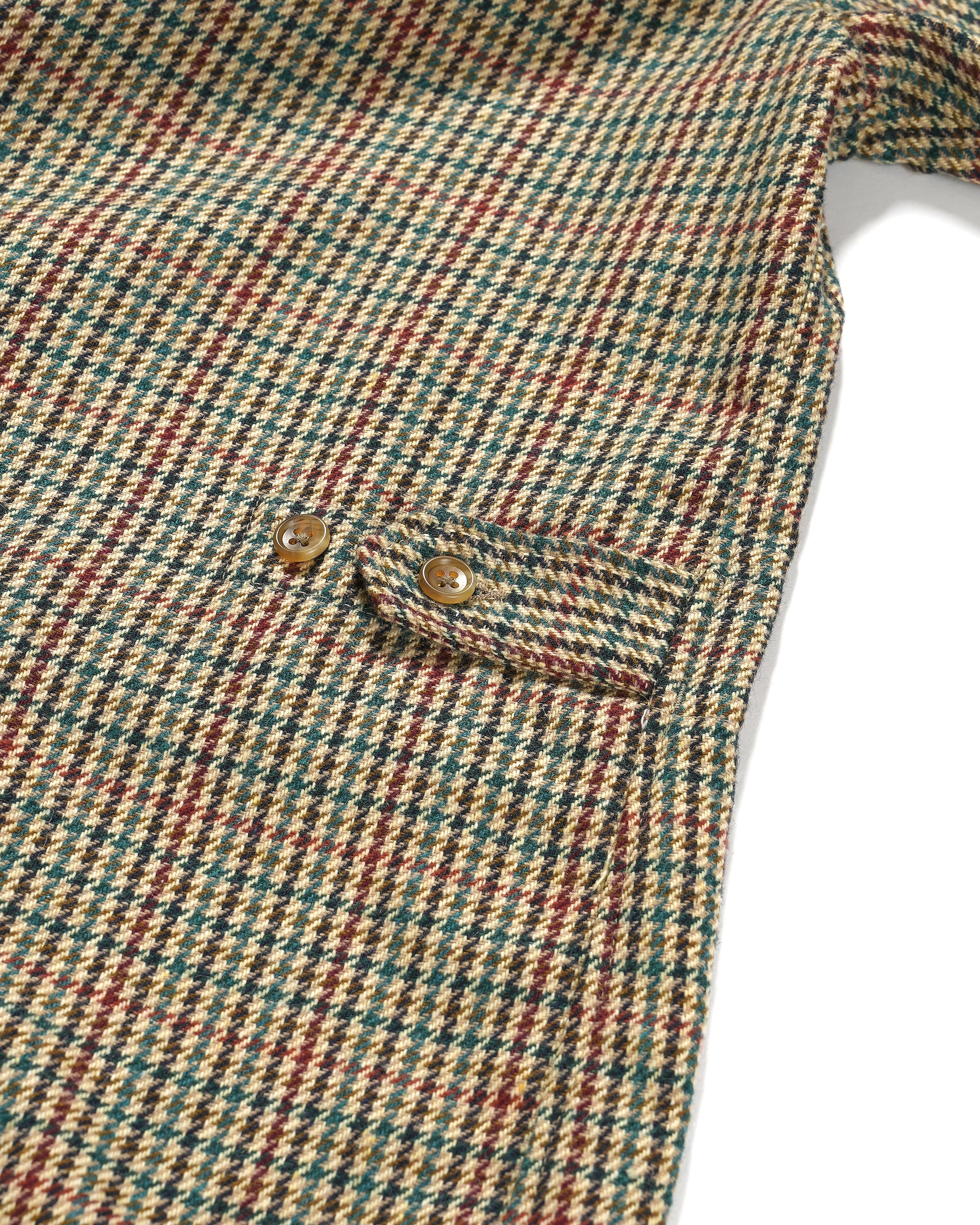 Loiter Jacket - Khaki Acrylic Wool Gunclub Check