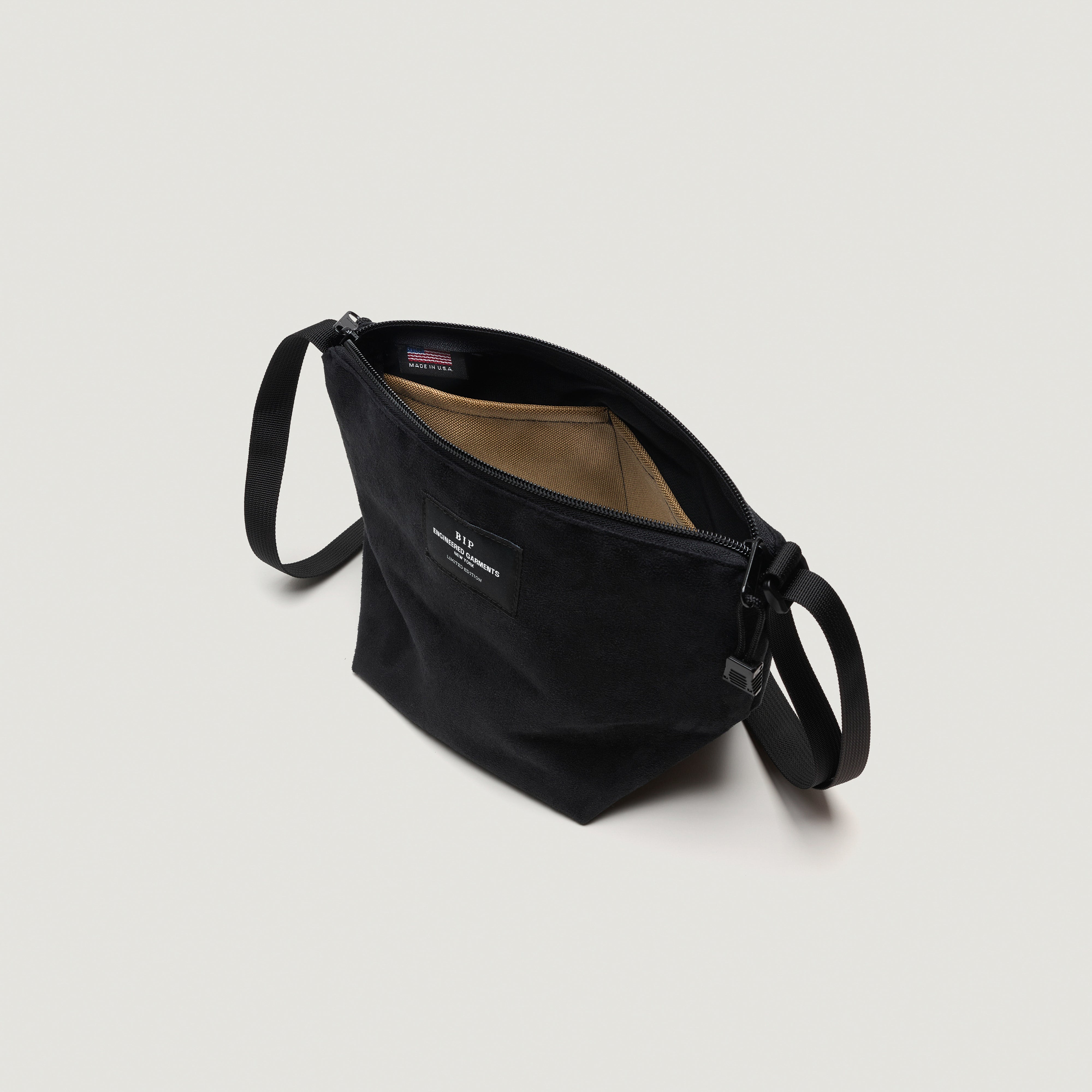 EG x BAGSINPROGRESS - Micro Tote - Black Polyester Fake Suede