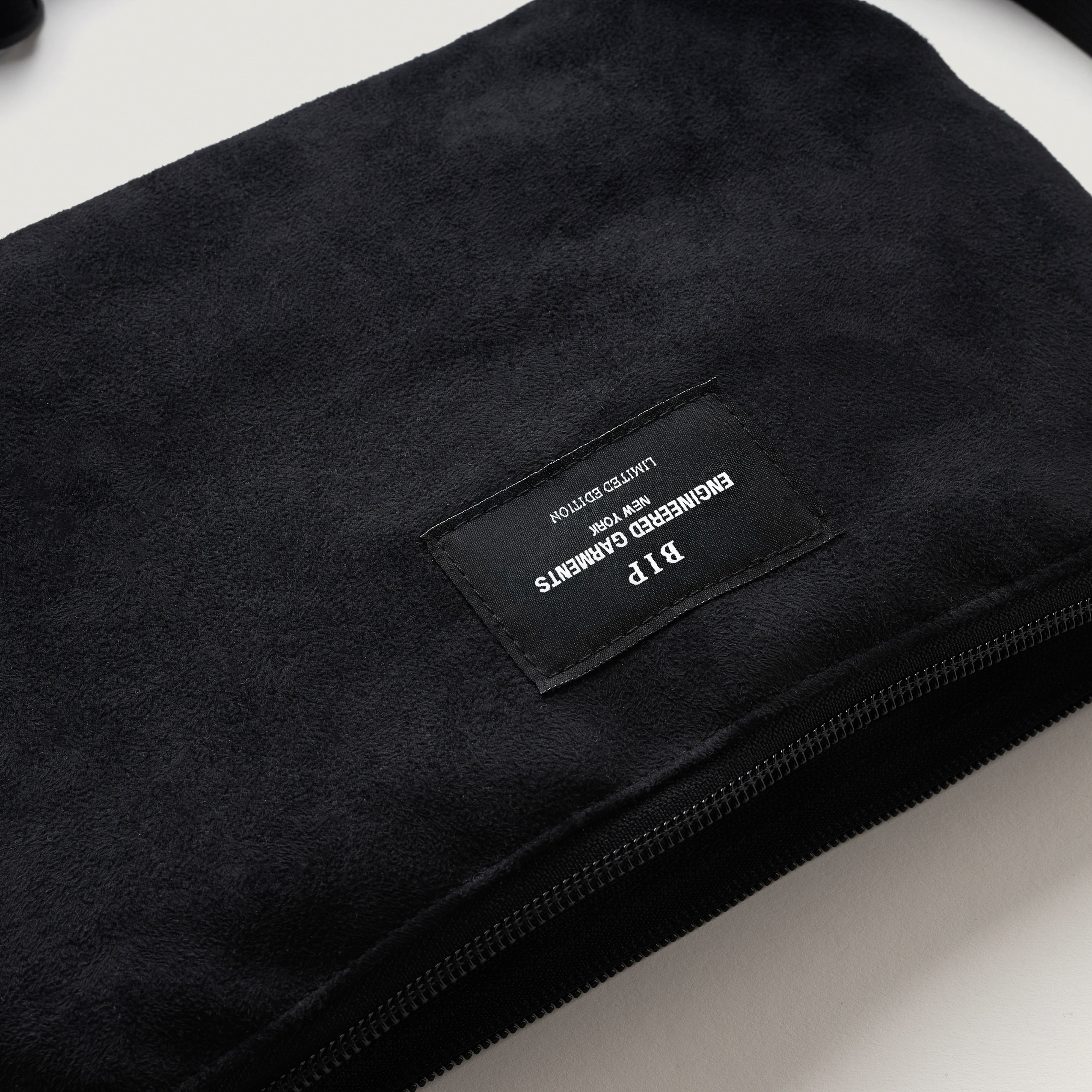 EG x BAGSINPROGRESS - Micro Tote - Black Polyester Fake Suede