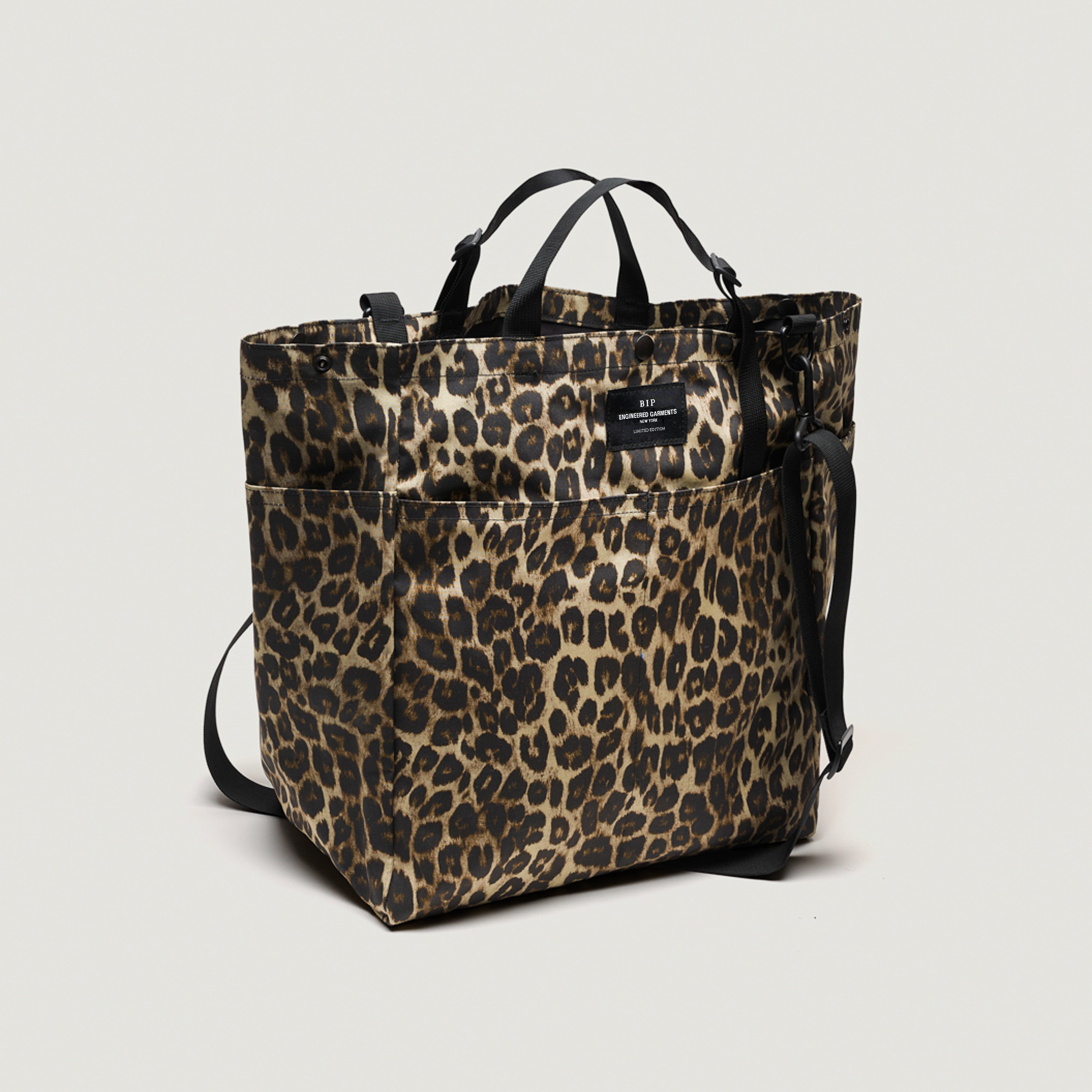 EG x BAGSINPROGRESS - Carry All Beach Bag - Brown Nyco Leopard Print