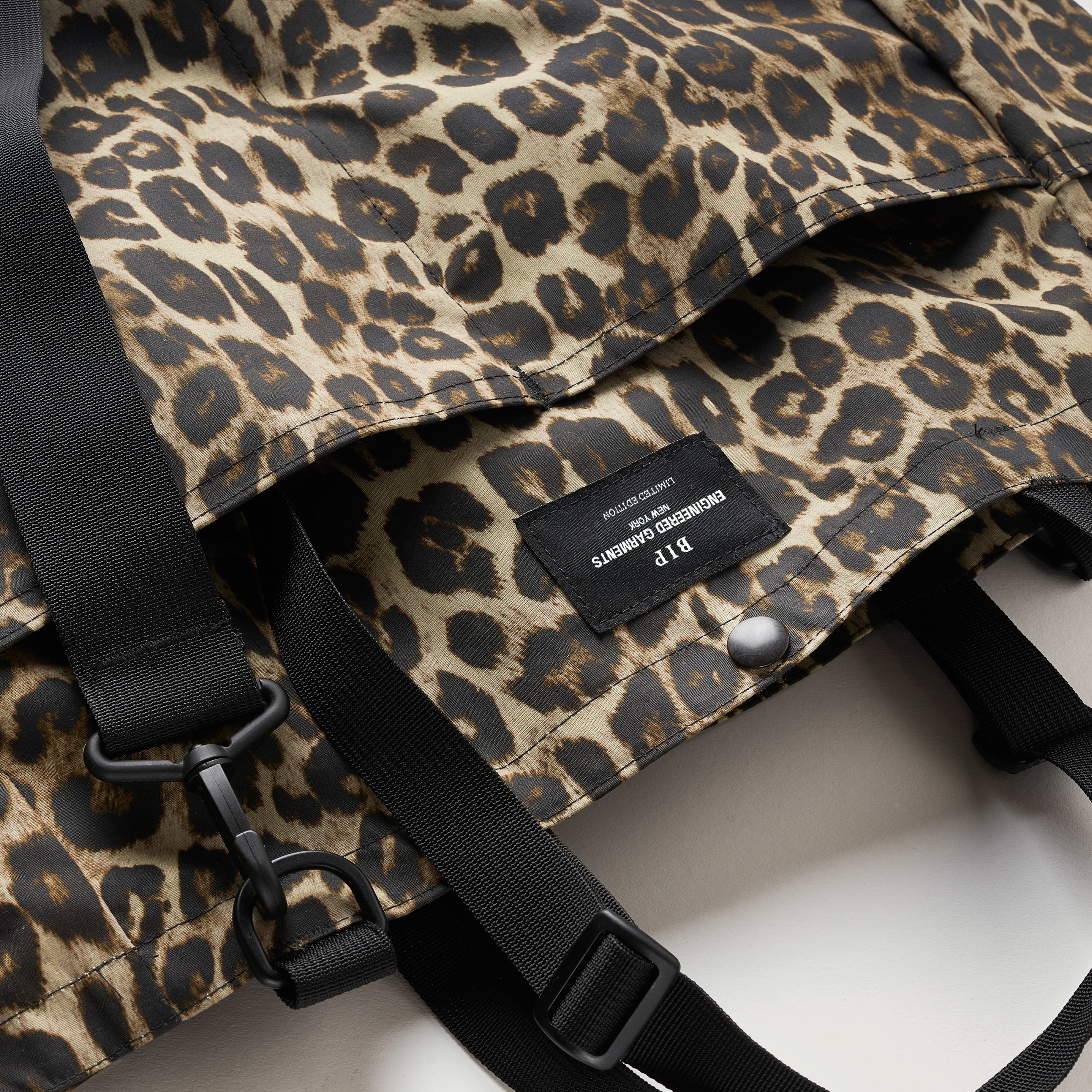 EG x BAGSINPROGRESS - Carry All Beach Bag - Brown Nyco Leopard Print