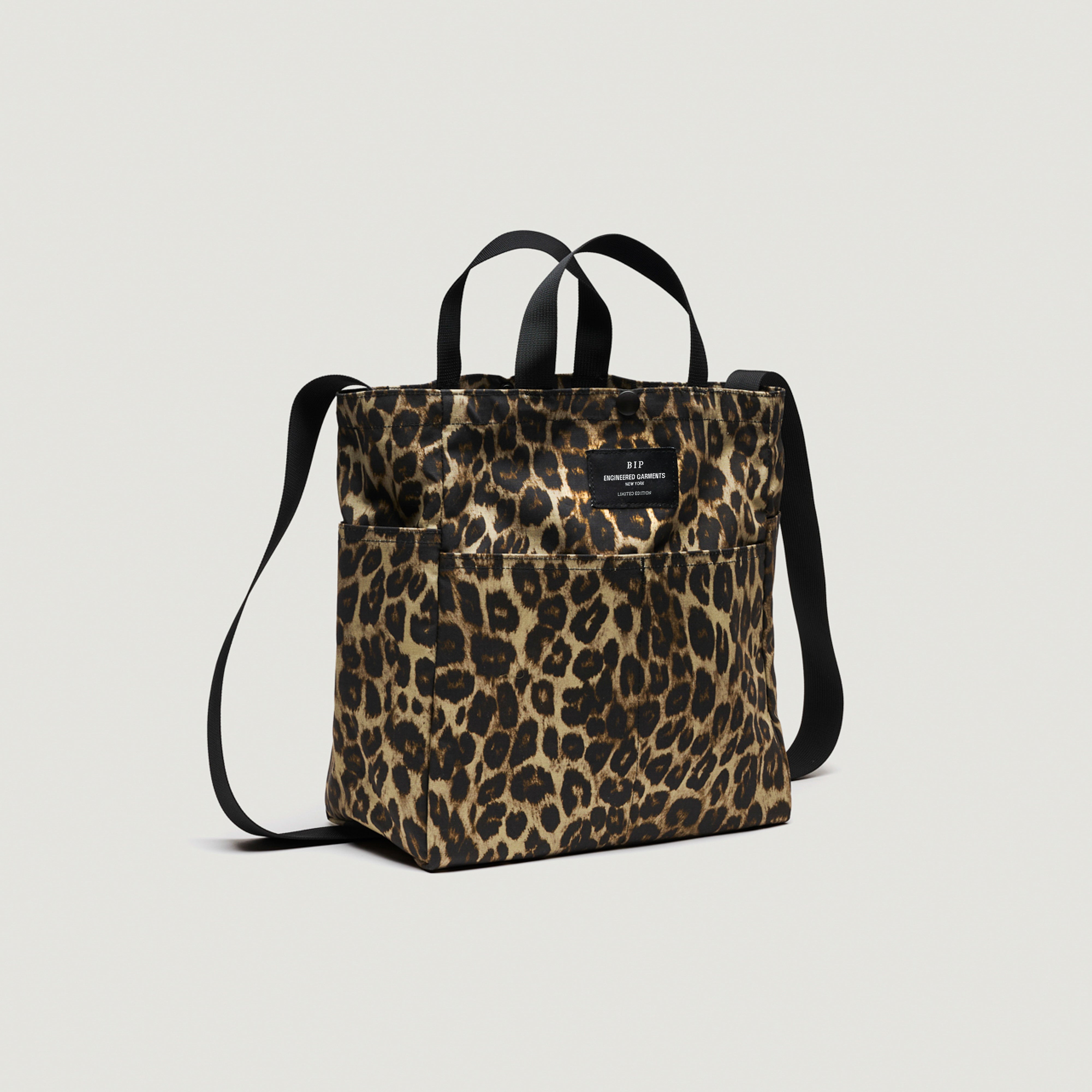 EG x BAGSINPROGRESS - Multi-Pocket Bag - Medium - Brown Nyco Leopard Print