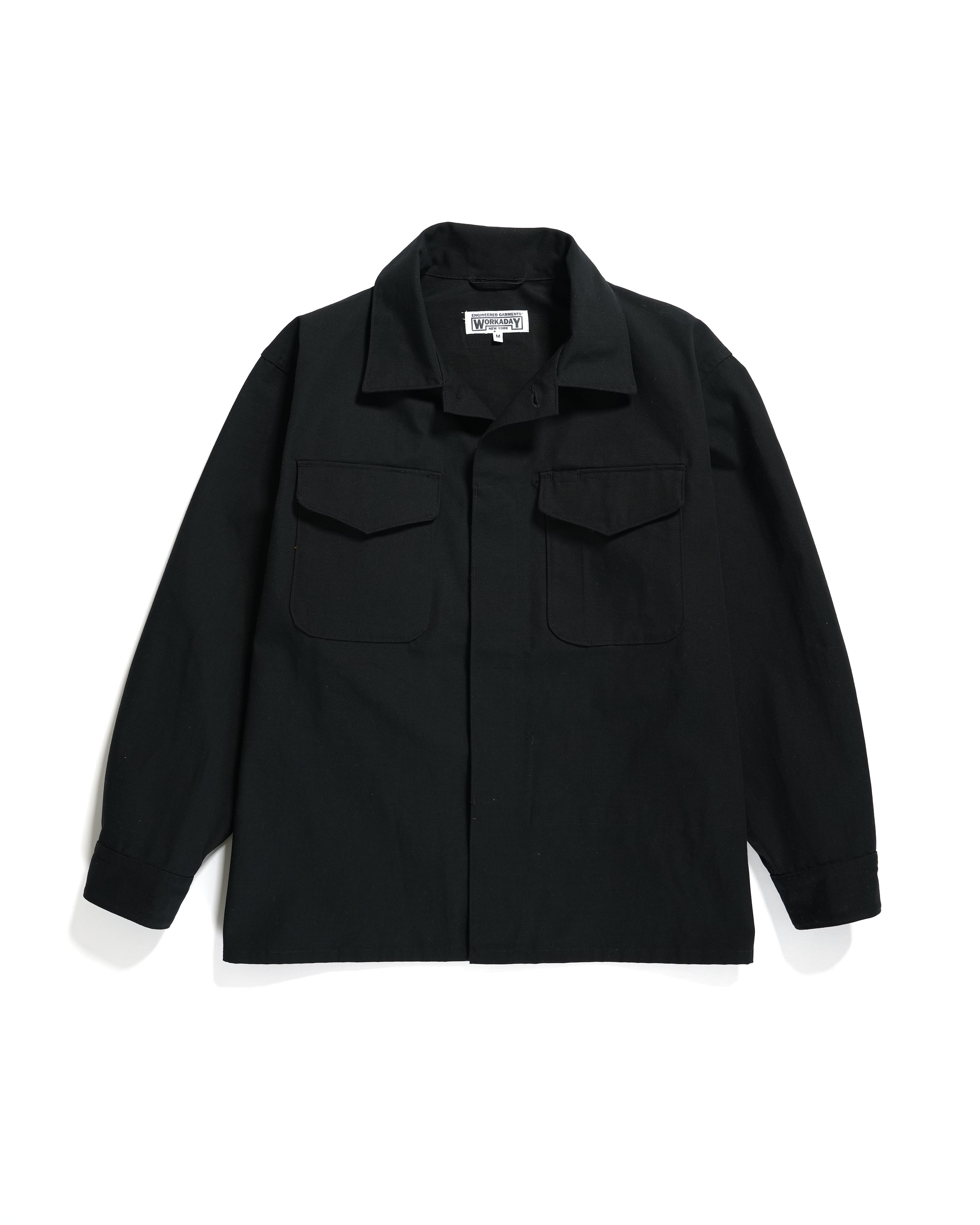 MC Shirt Jacket - Black Heavyweight Cotton Ripstop