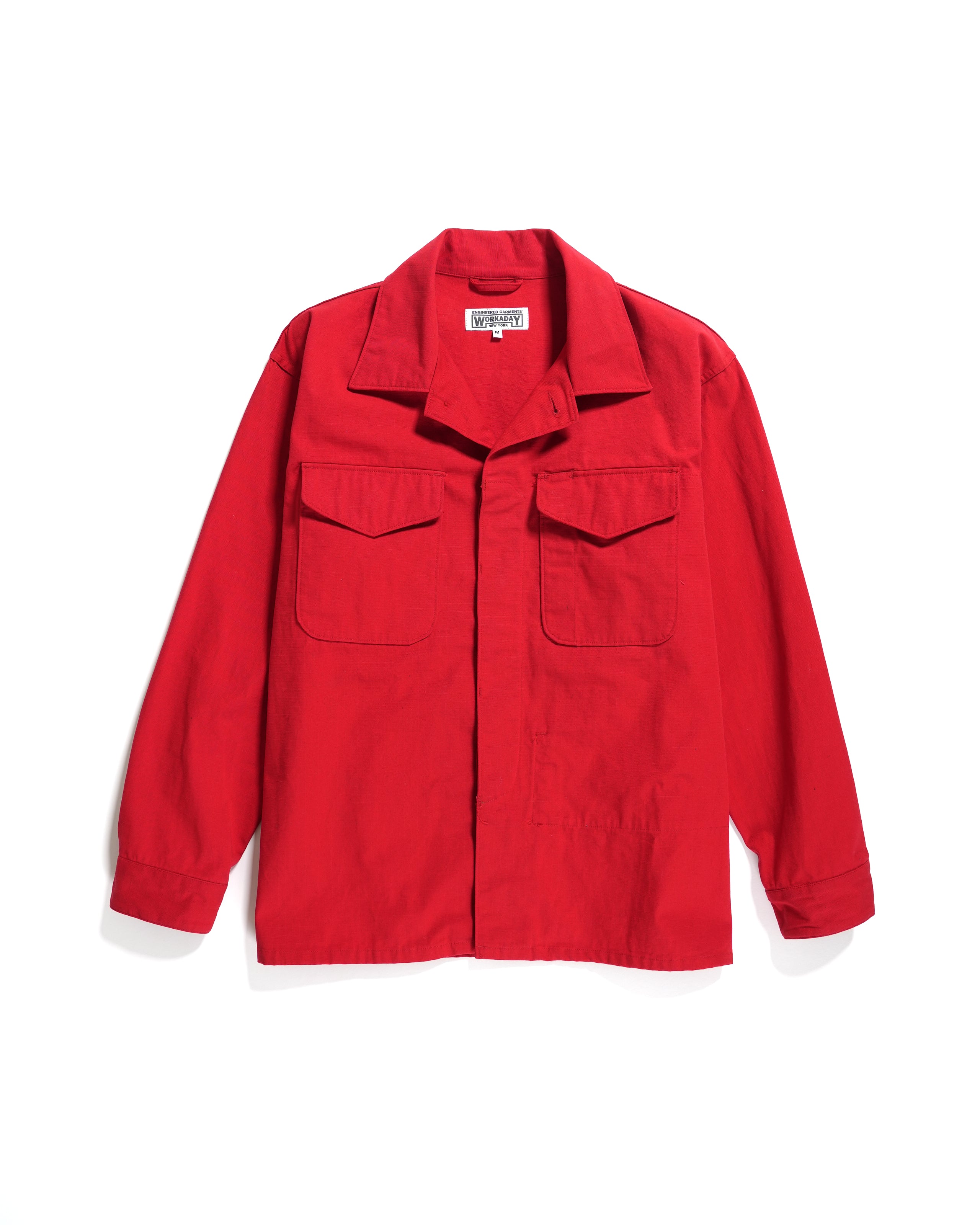 MC Shirt Jacket - Red Heavyweight Cotton Ripstop