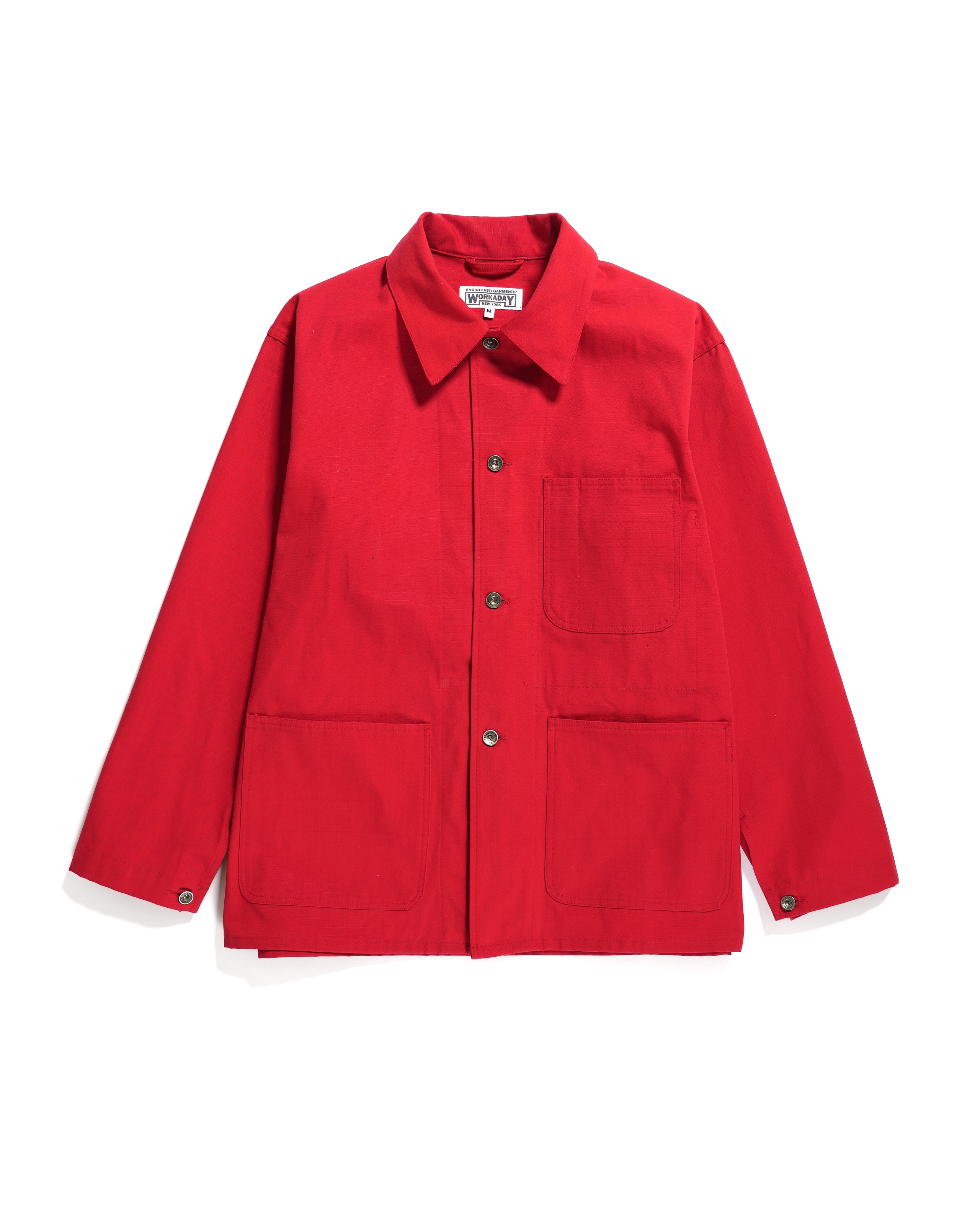 Utility Jacket - Red Heavyweight Cotton Ripstop