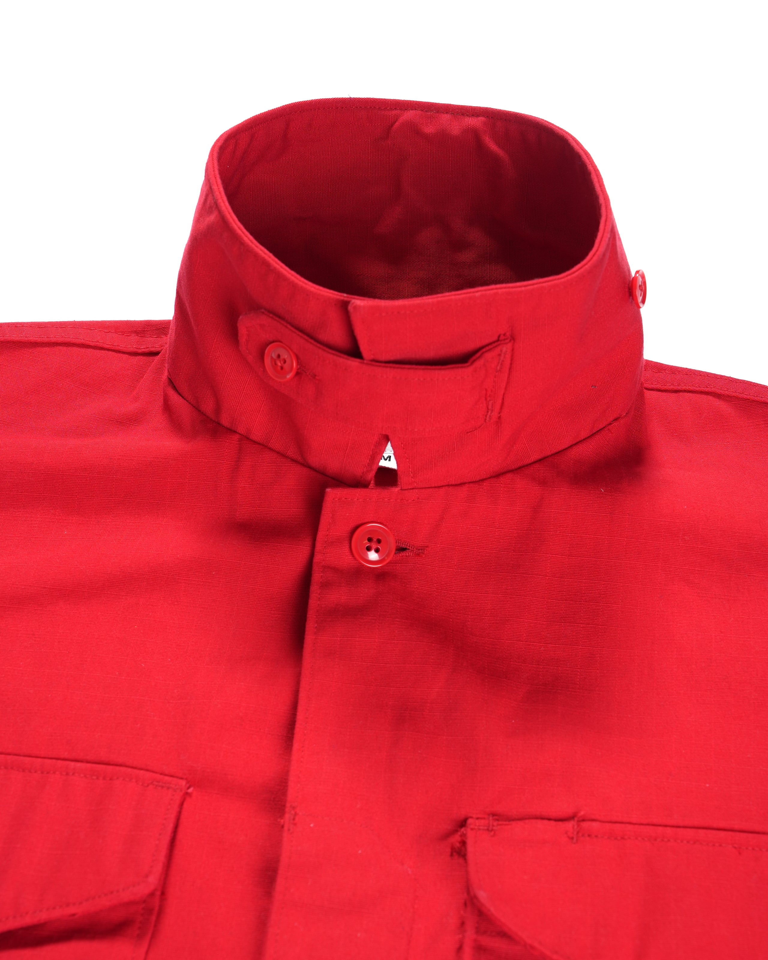 MC Shirt Jacket - Red Heavyweight Cotton Ripstop