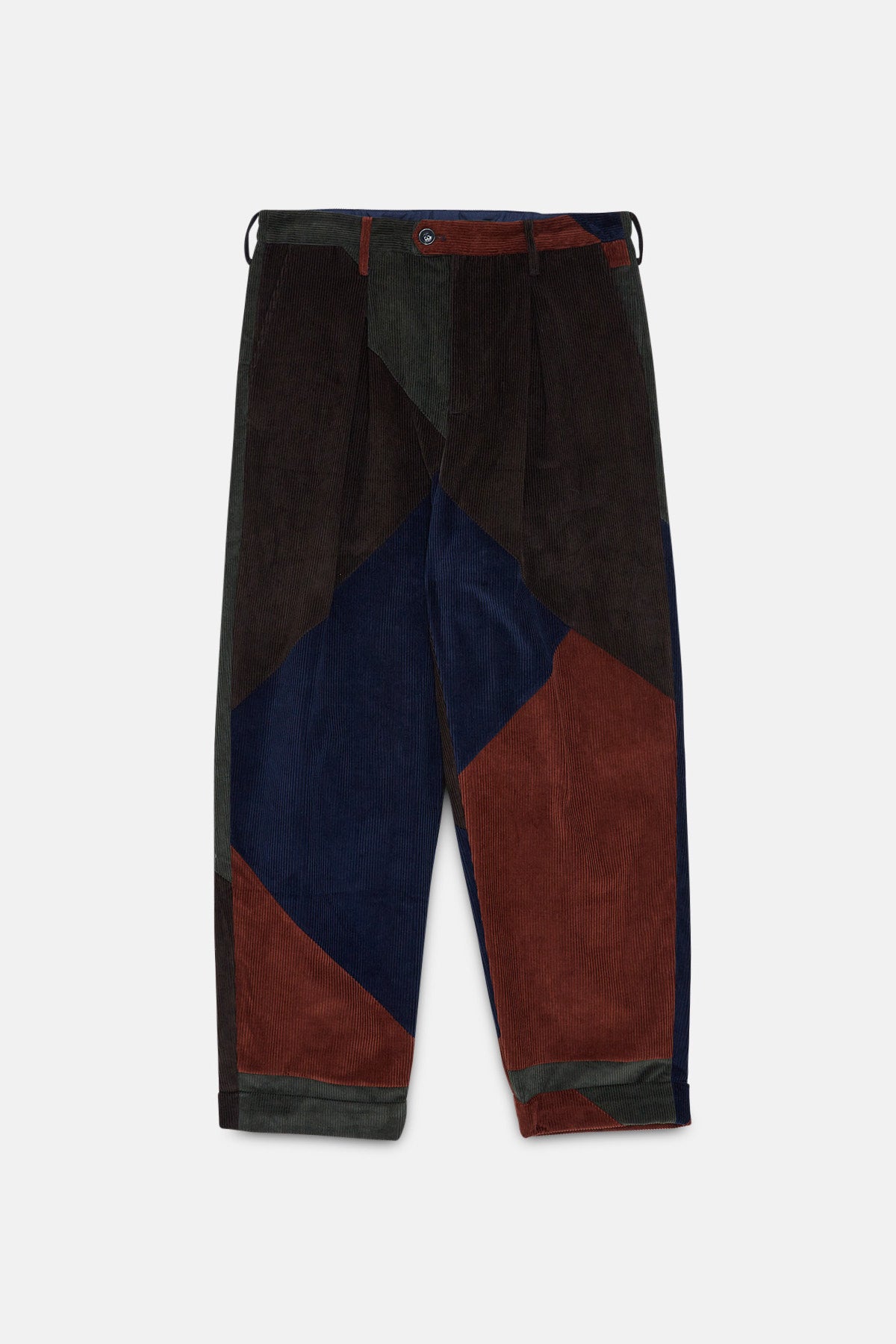 Four Climes - Bermuda Pants- Multi Color - Patchwork Corduroy
