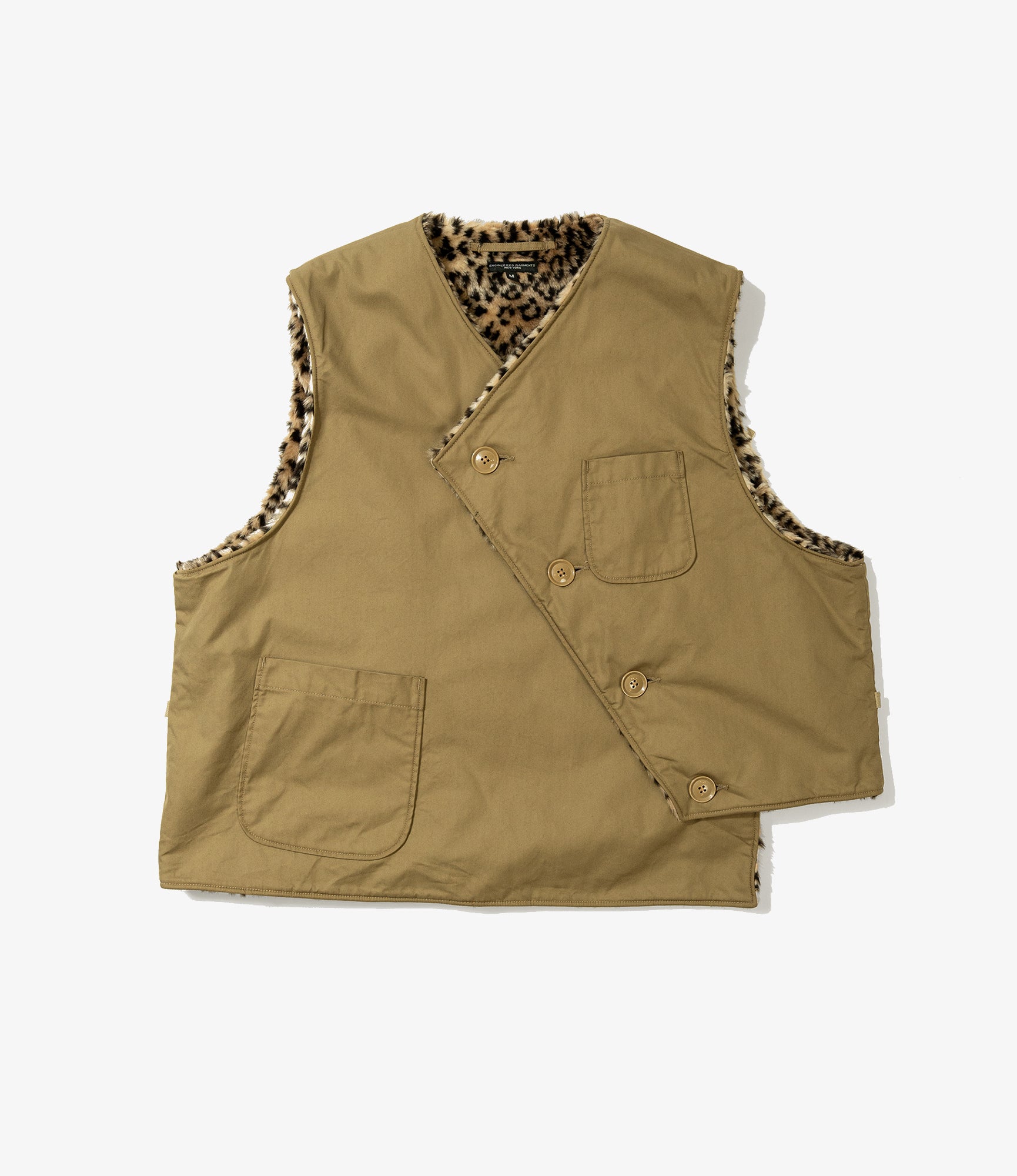 Over Vest - Khaki Nyco Twill | Nepenthes New York