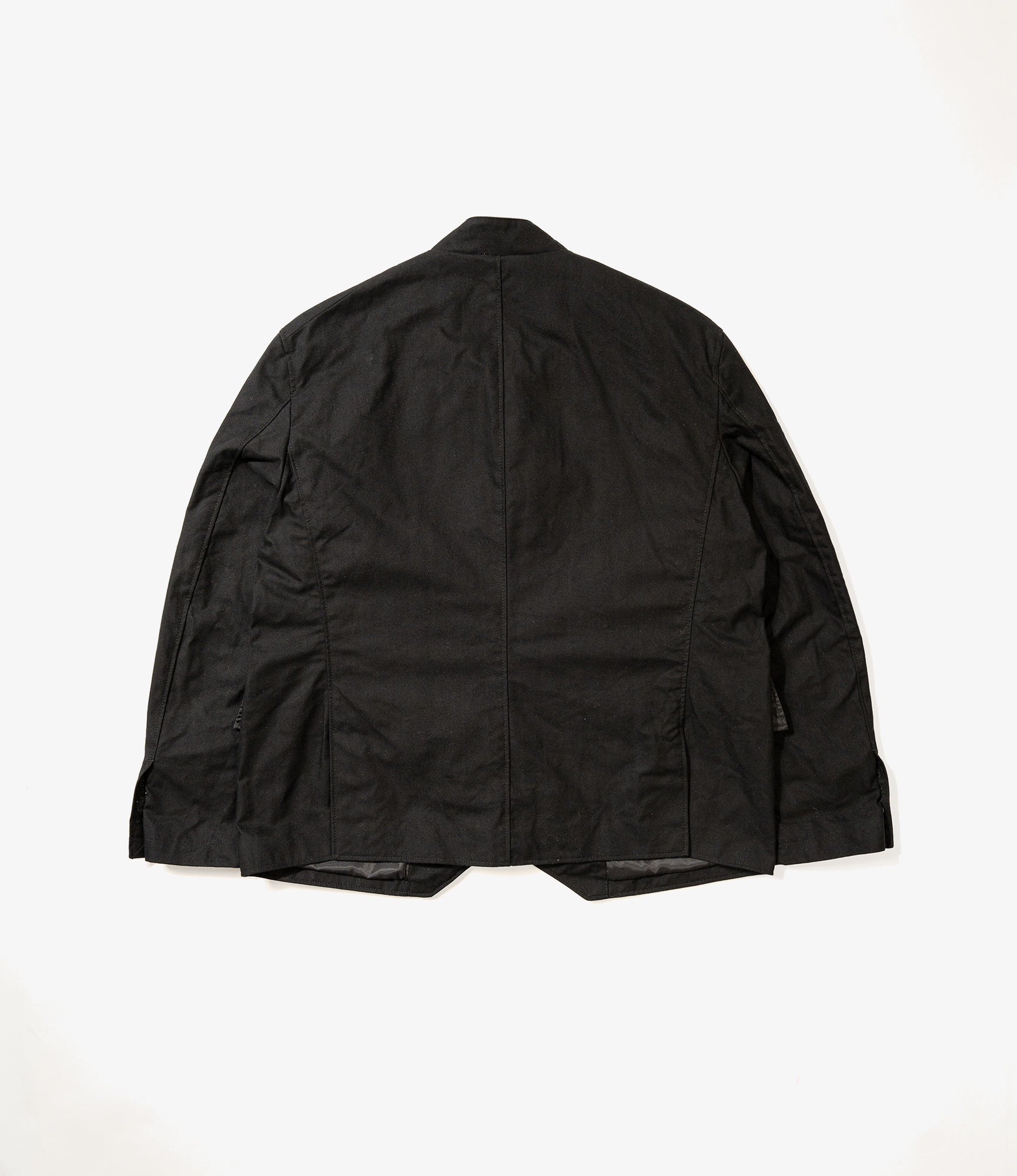 Chelsea Jacket - Black Cotton Brushed Herringbone