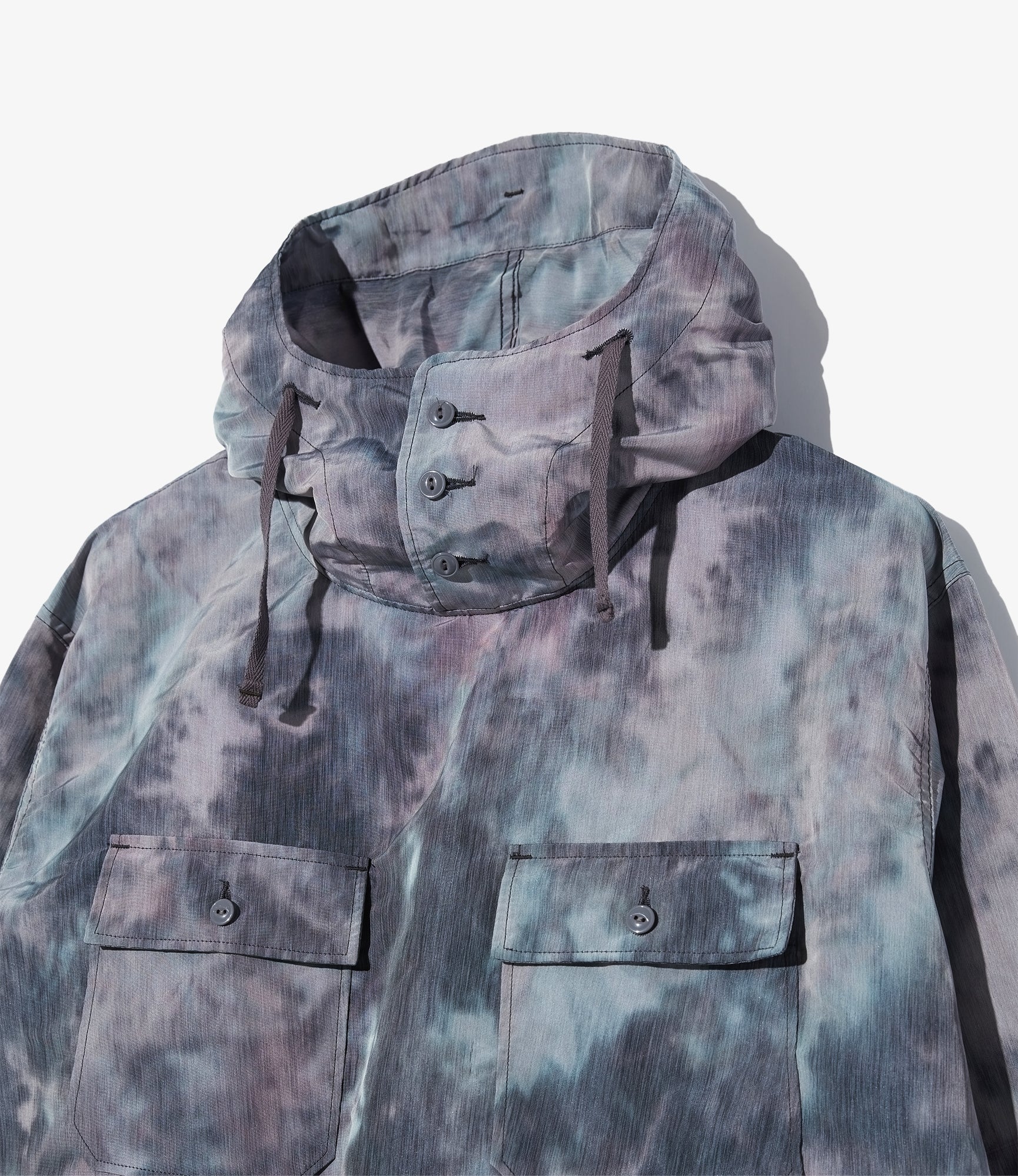 Cagoule Shirt - Charcoal Polyester Smoke Print