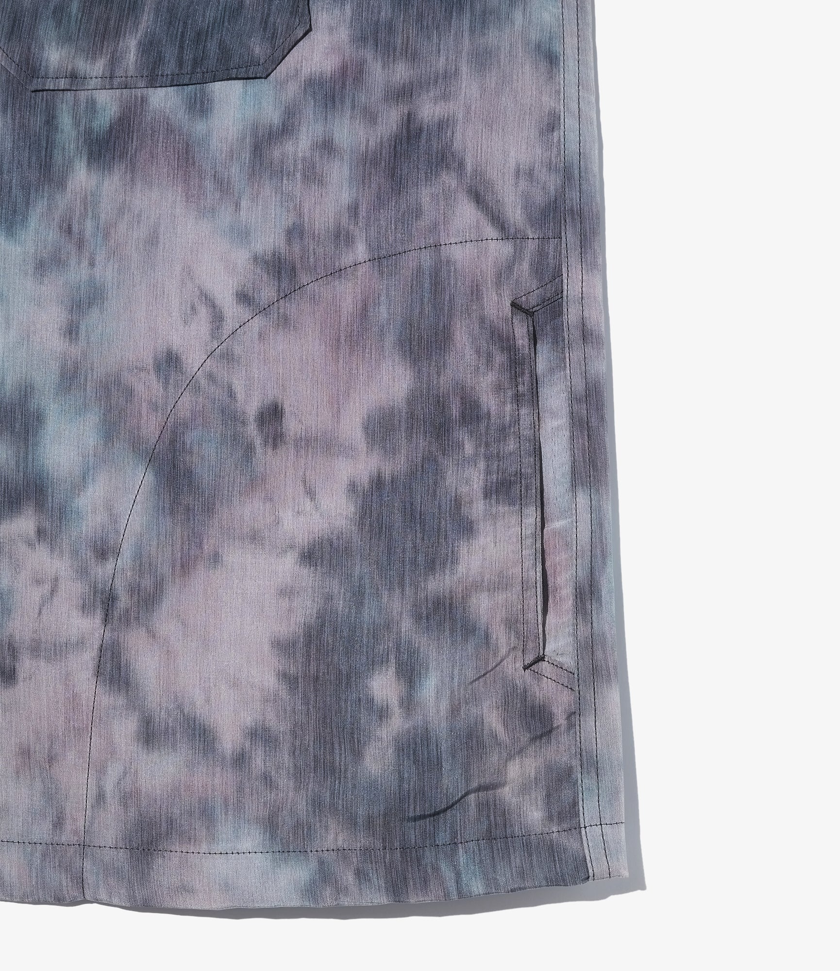 Cagoule Shirt - Charcoal Polyester Smoke Print