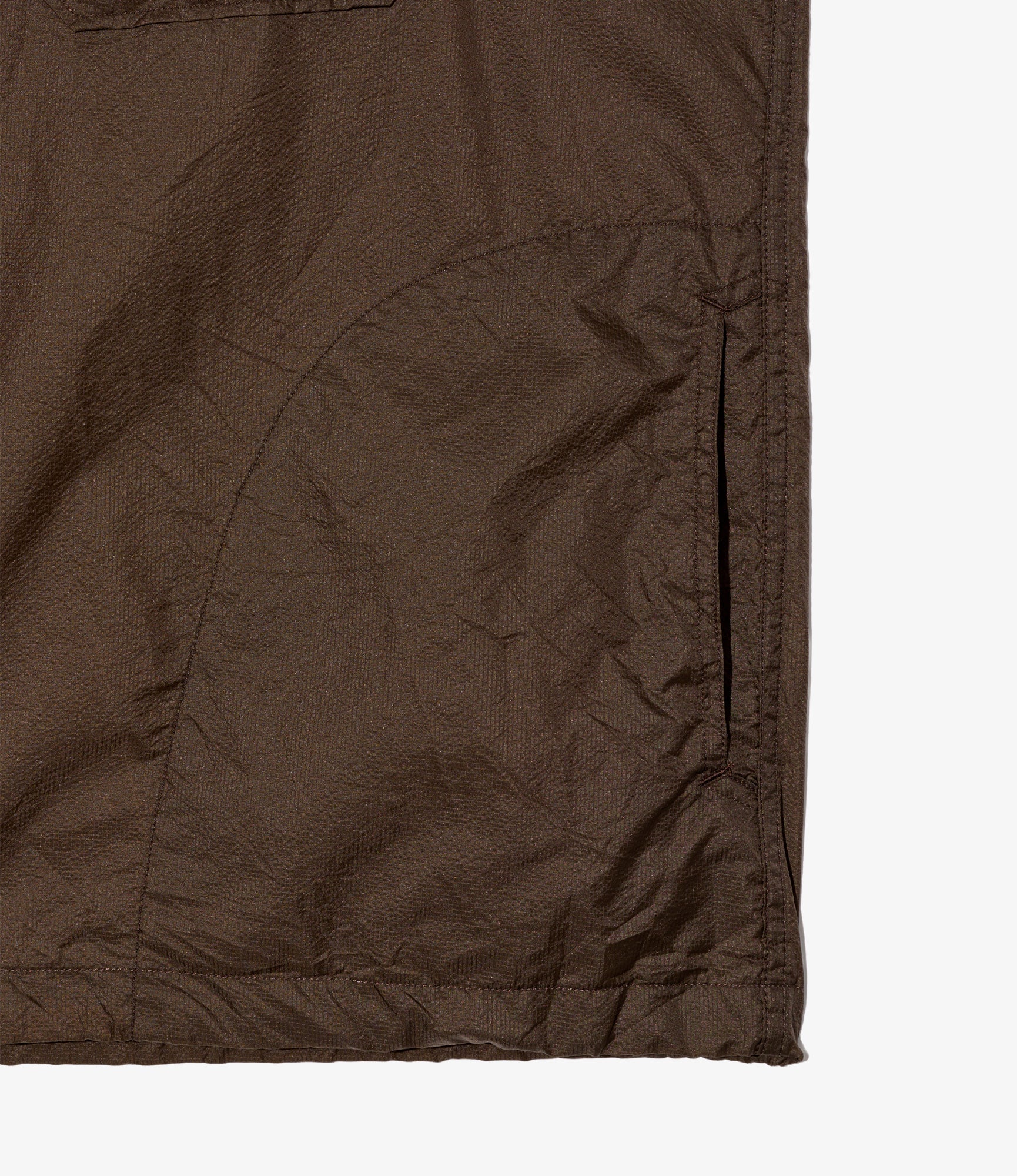 Cagoule Shirt - Brown Nylon Micro Ripstop