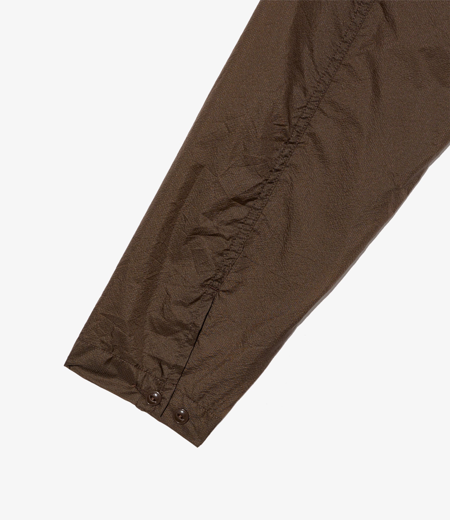 Cagoule Shirt - Brown Nylon Micro Ripstop