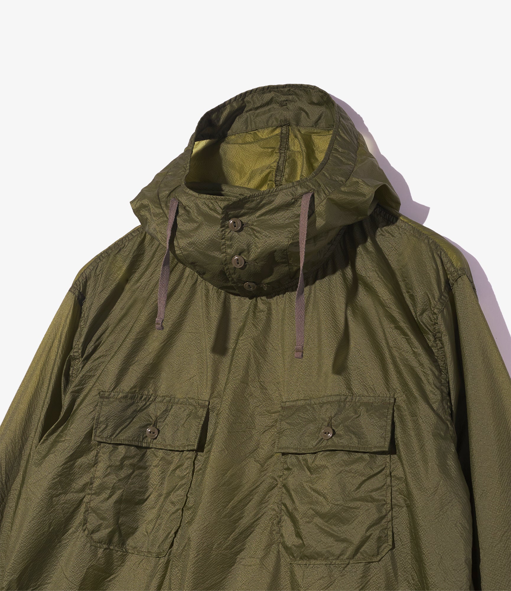 Cagoule Shirt - Olive Nylon Micro Ripstop