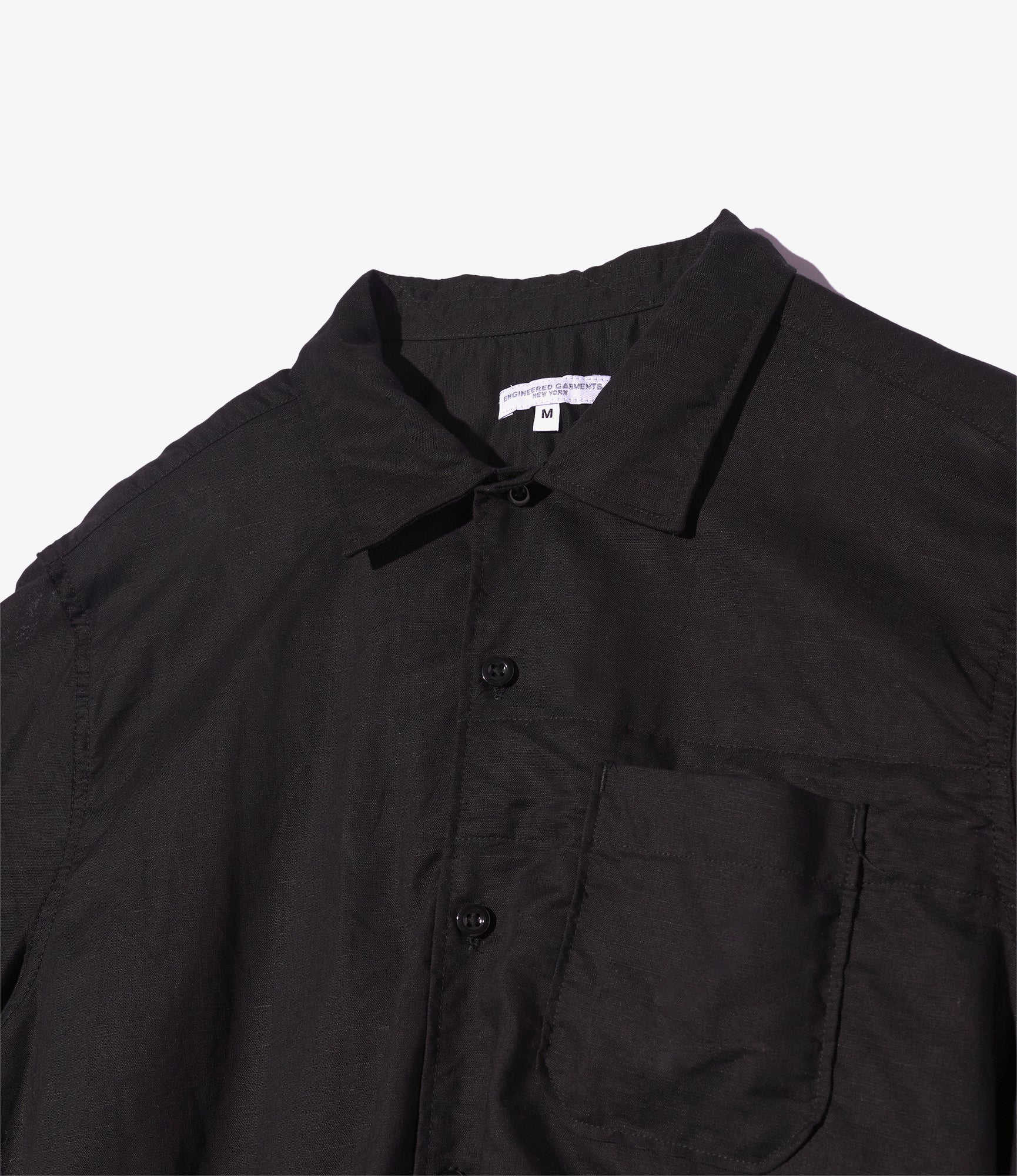 Camp Shirt - Black Handkerchief Linen