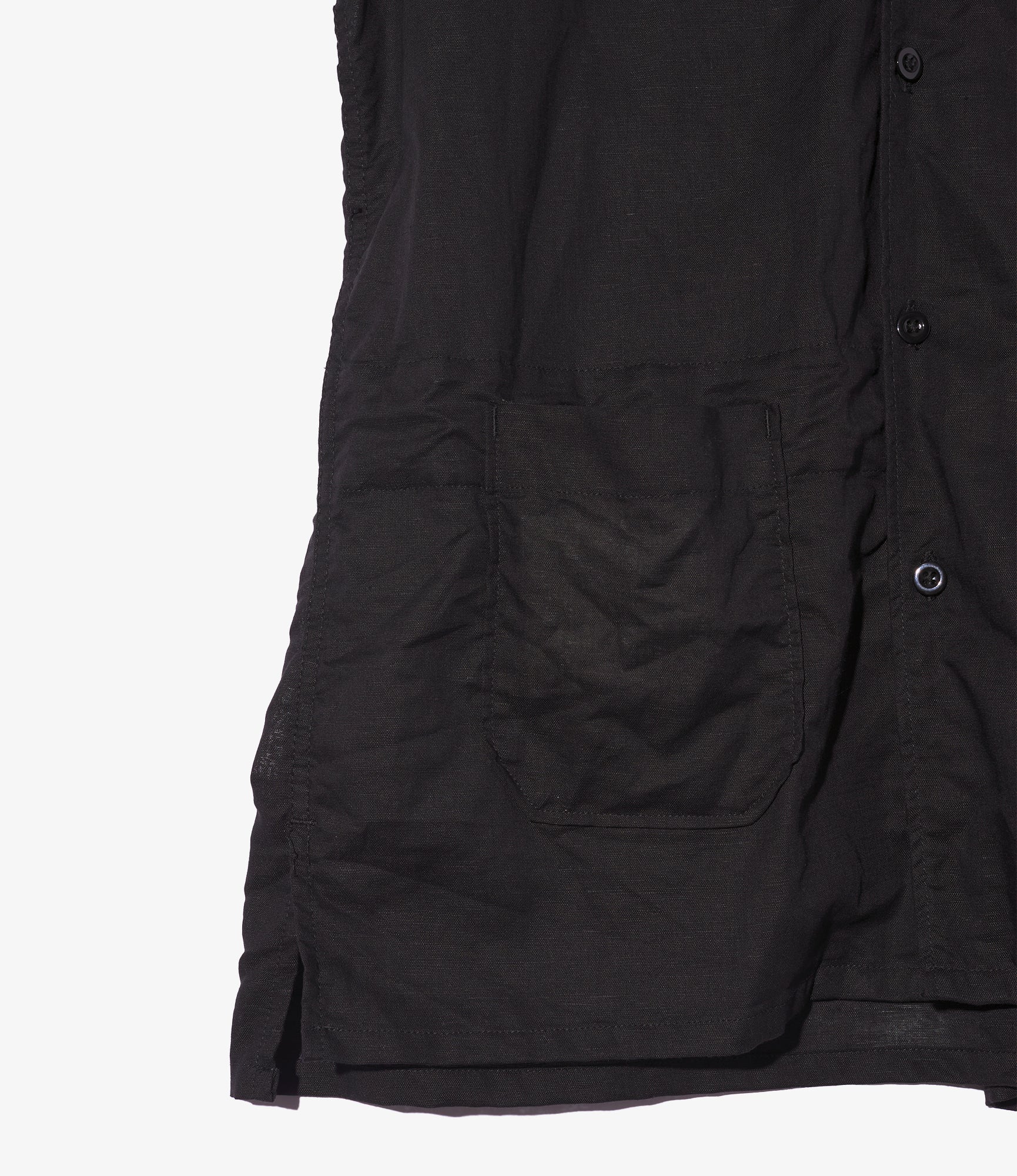 Camp Shirt - Black Handkerchief Linen