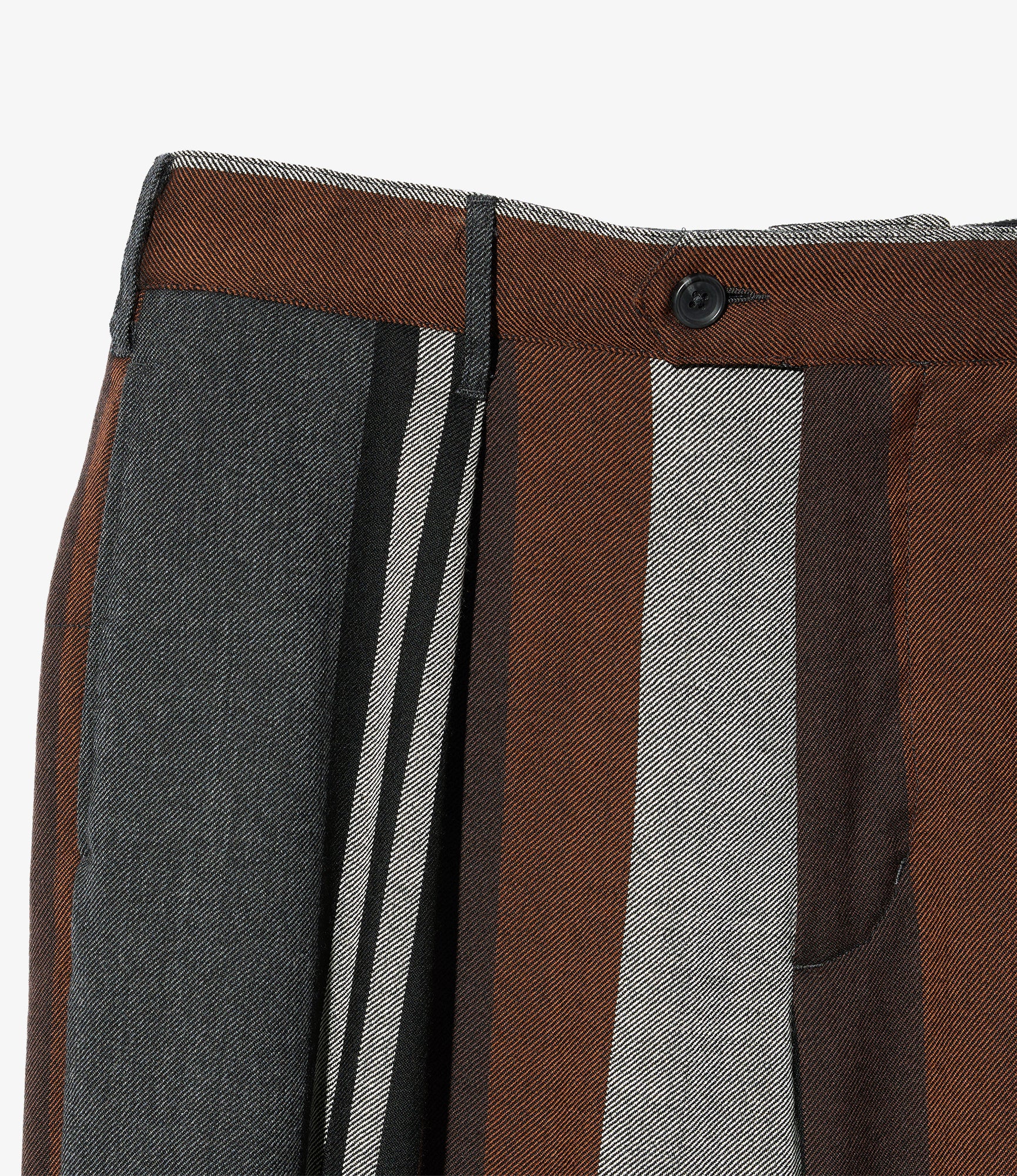 Carlyle Pant - Multi Color Wide Stripe Worsted Wool