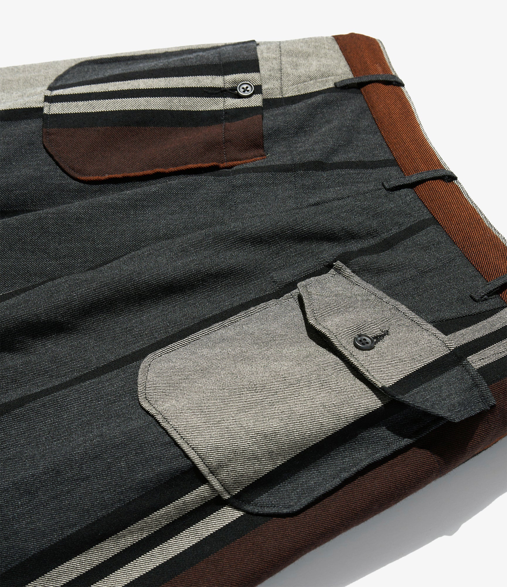 Carlyle Pant - Multi Color Wide Stripe Worsted Wool