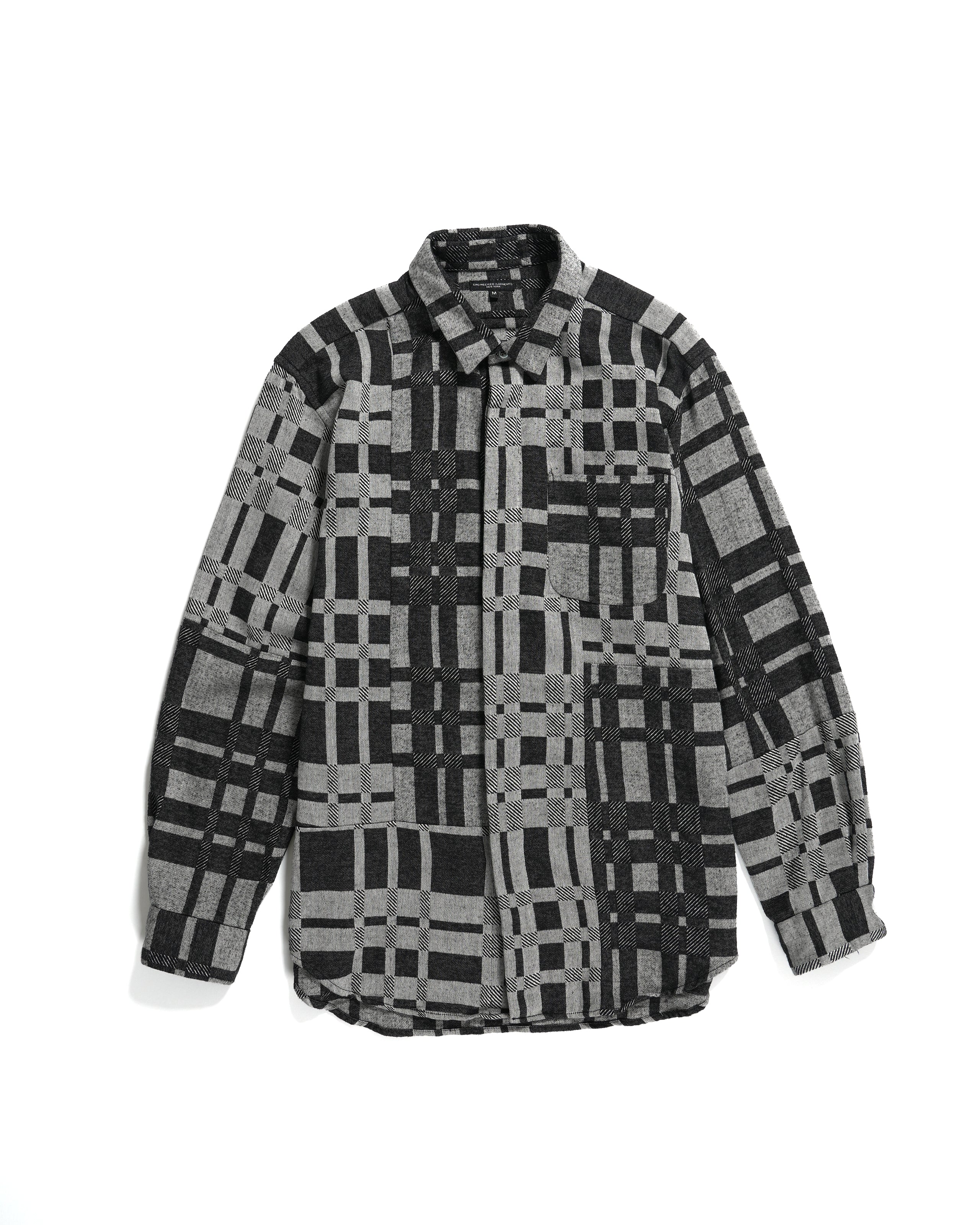 Combo Short Collar Shirt - Black/Grey CP Old Plaid