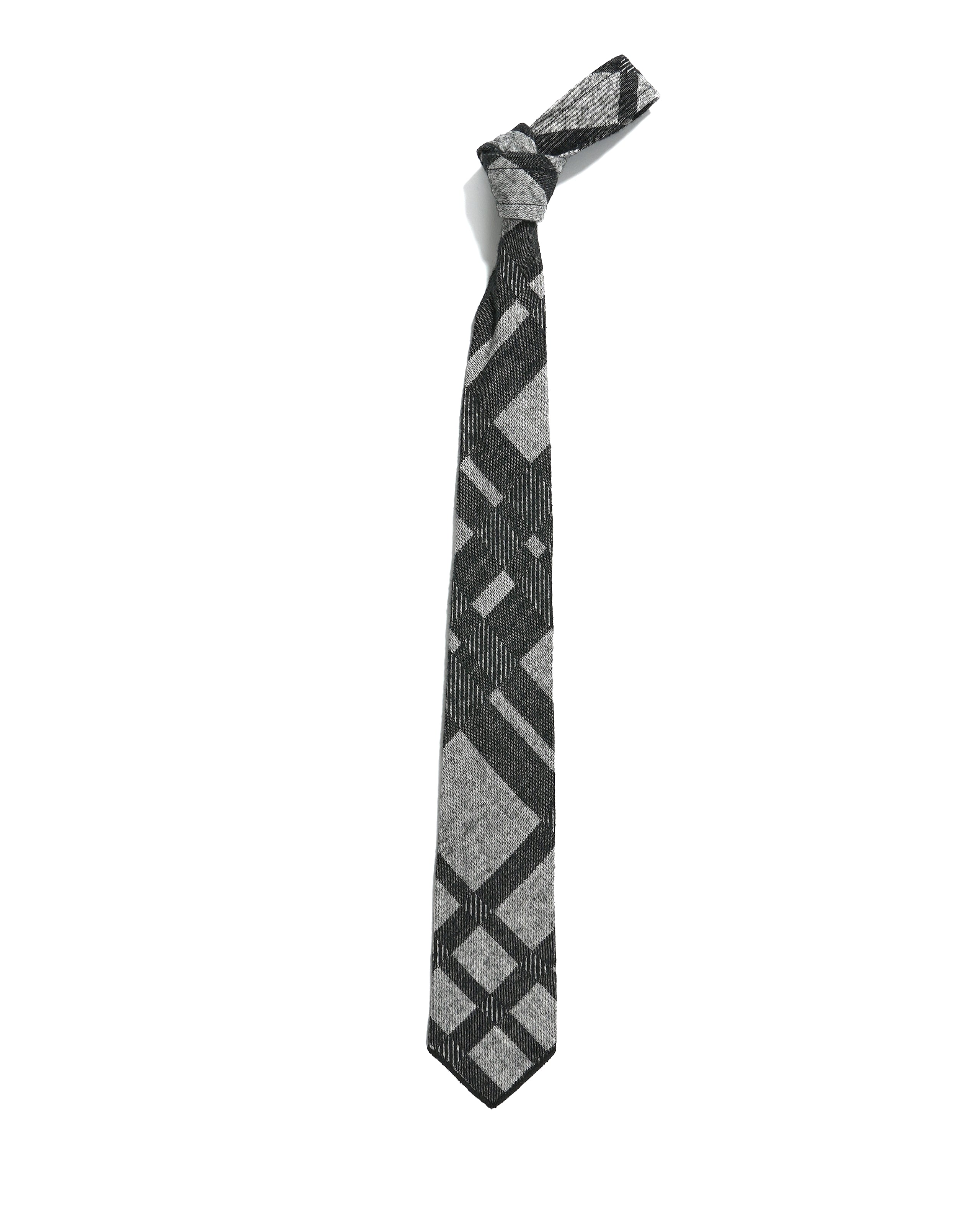 Neck Tie - Black / Grey CP Old Plaid