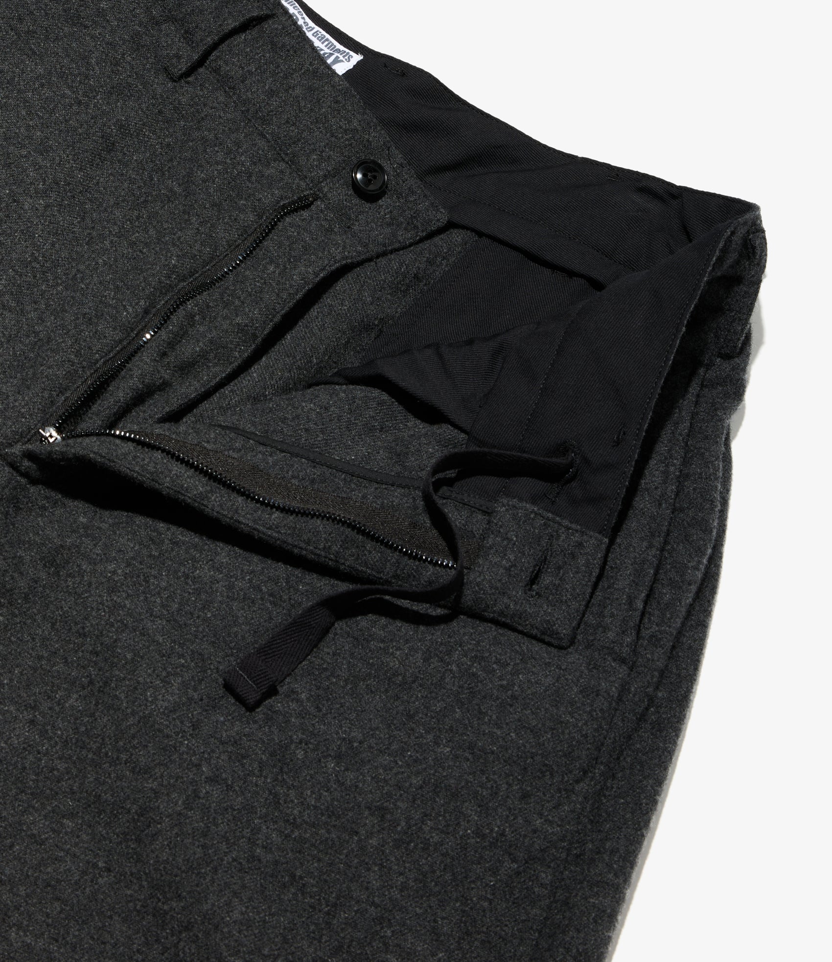 Chino Pant - Charcoal Worsted Wool Flannel
