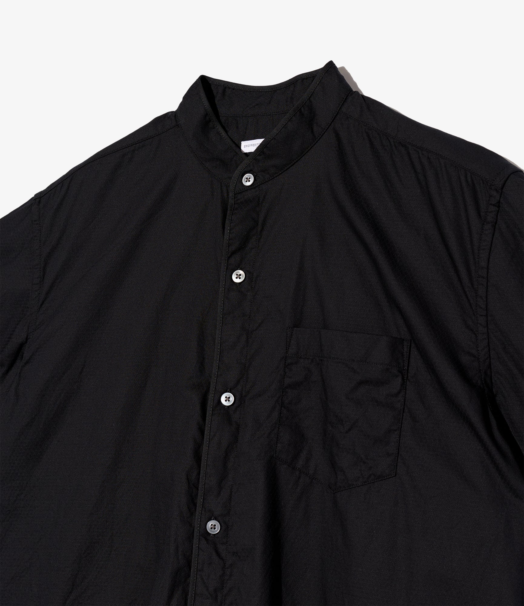 Copley Shirt - Black Cotton Dobby Small Foulard