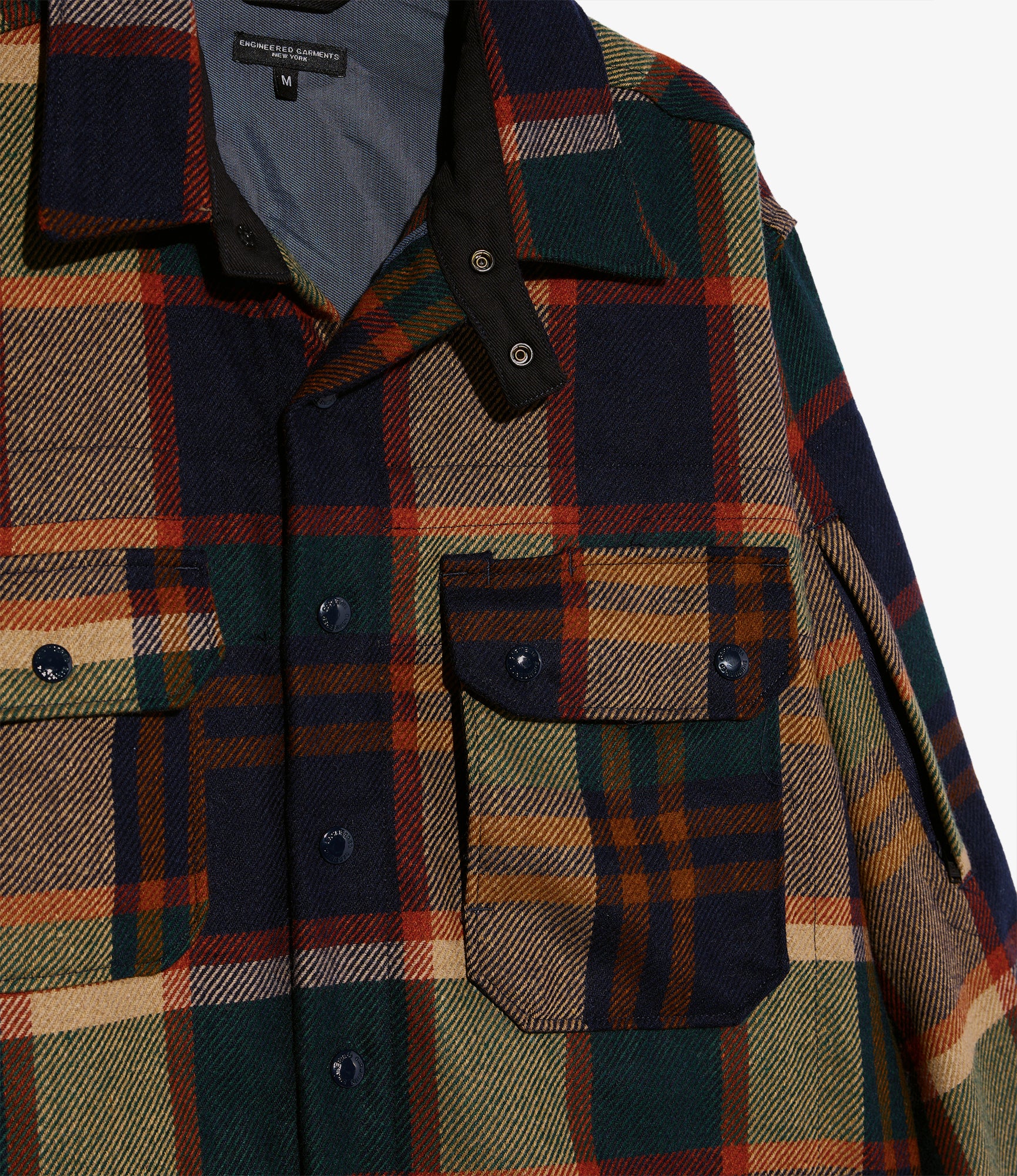 Engineered Garments - CPO Shirt Jacket - Navy/Brown Heavy Wool