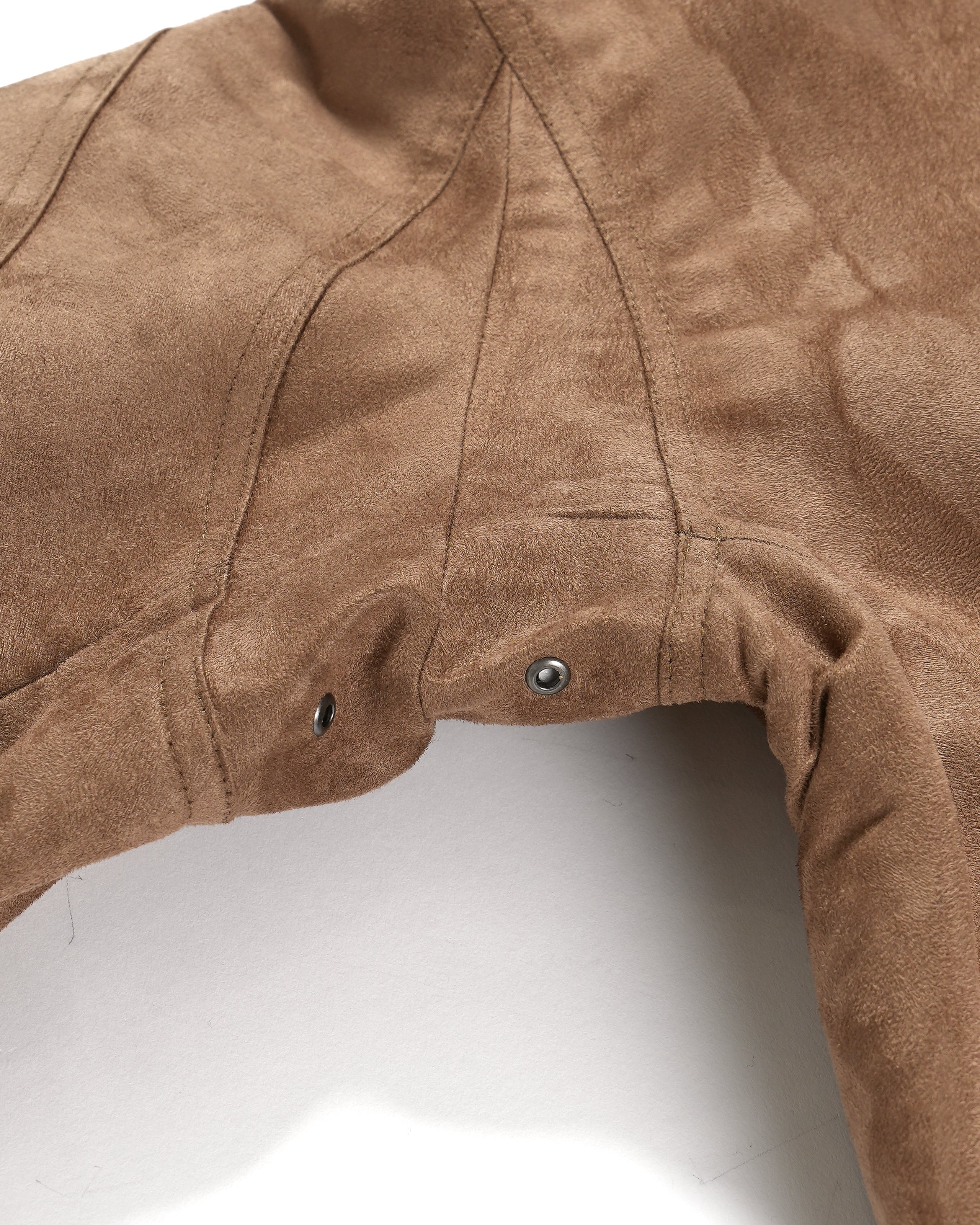 G8 Jacket - Khaki Polyester Fake Suede