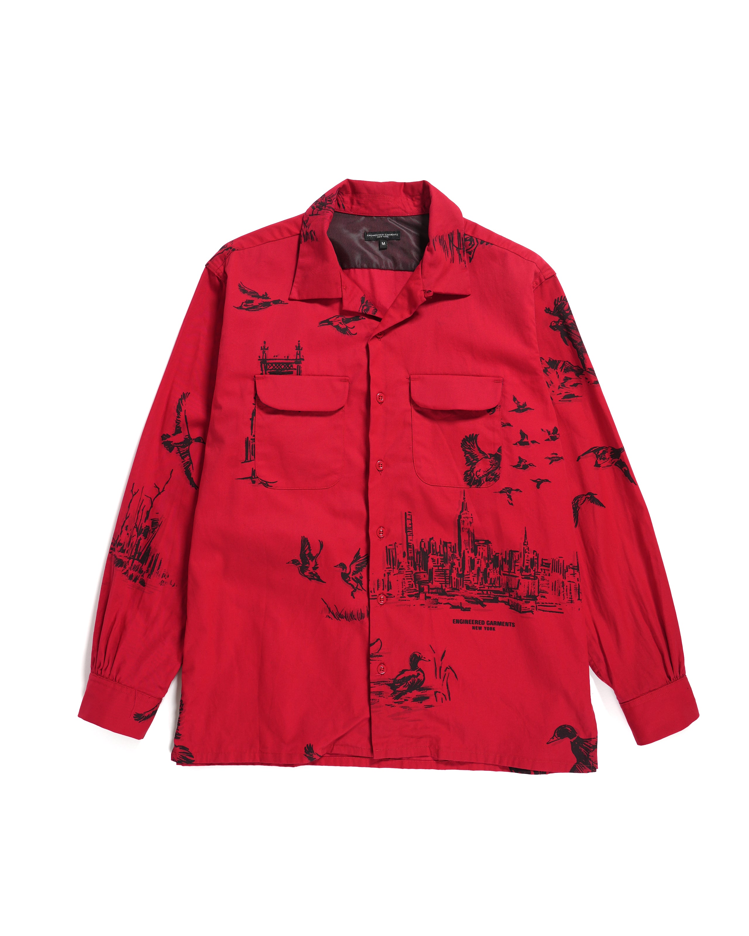 Classic Shirt - Red Hunting Print French Twill
