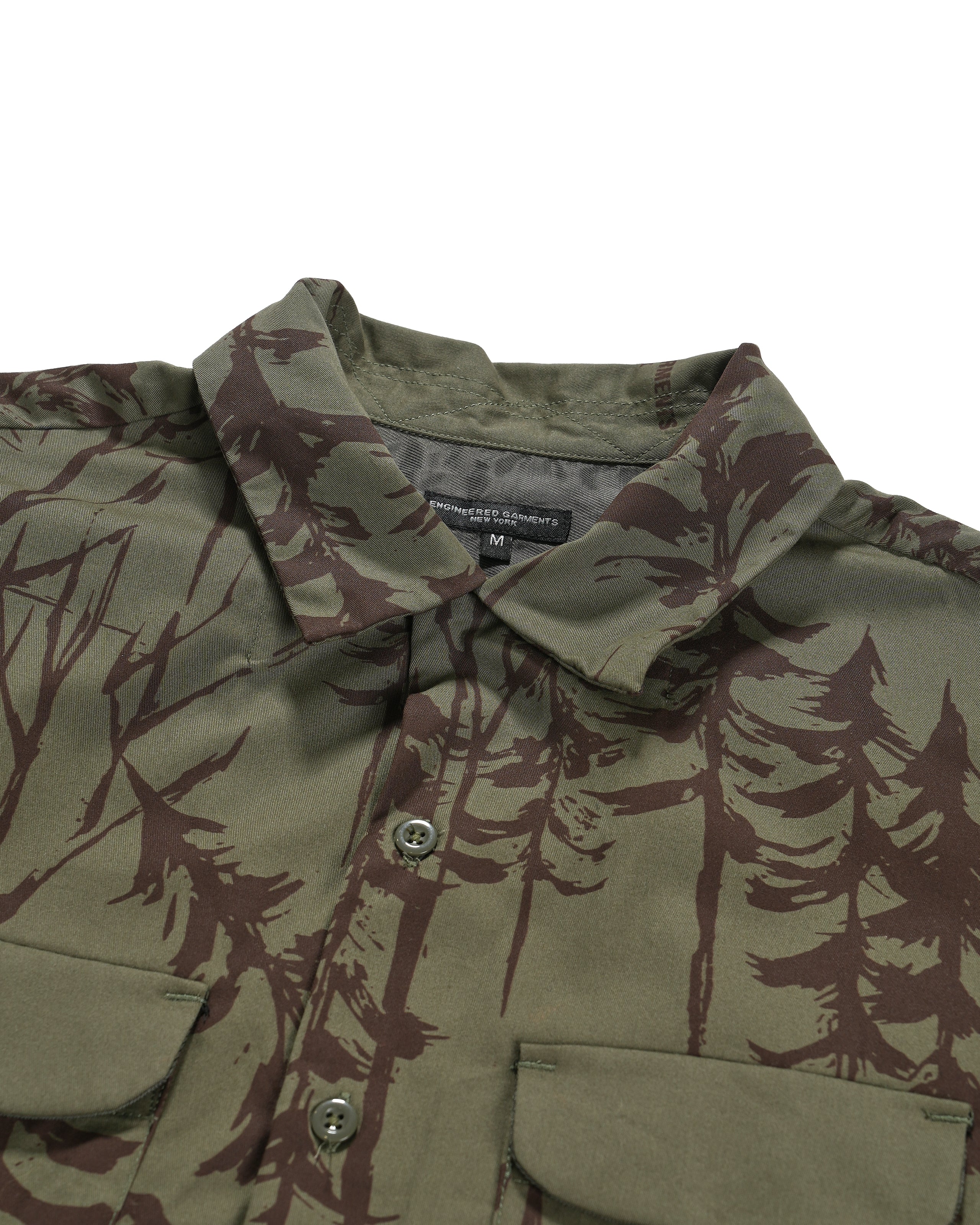Classic Shirt - Olive Hunting Print French Twill