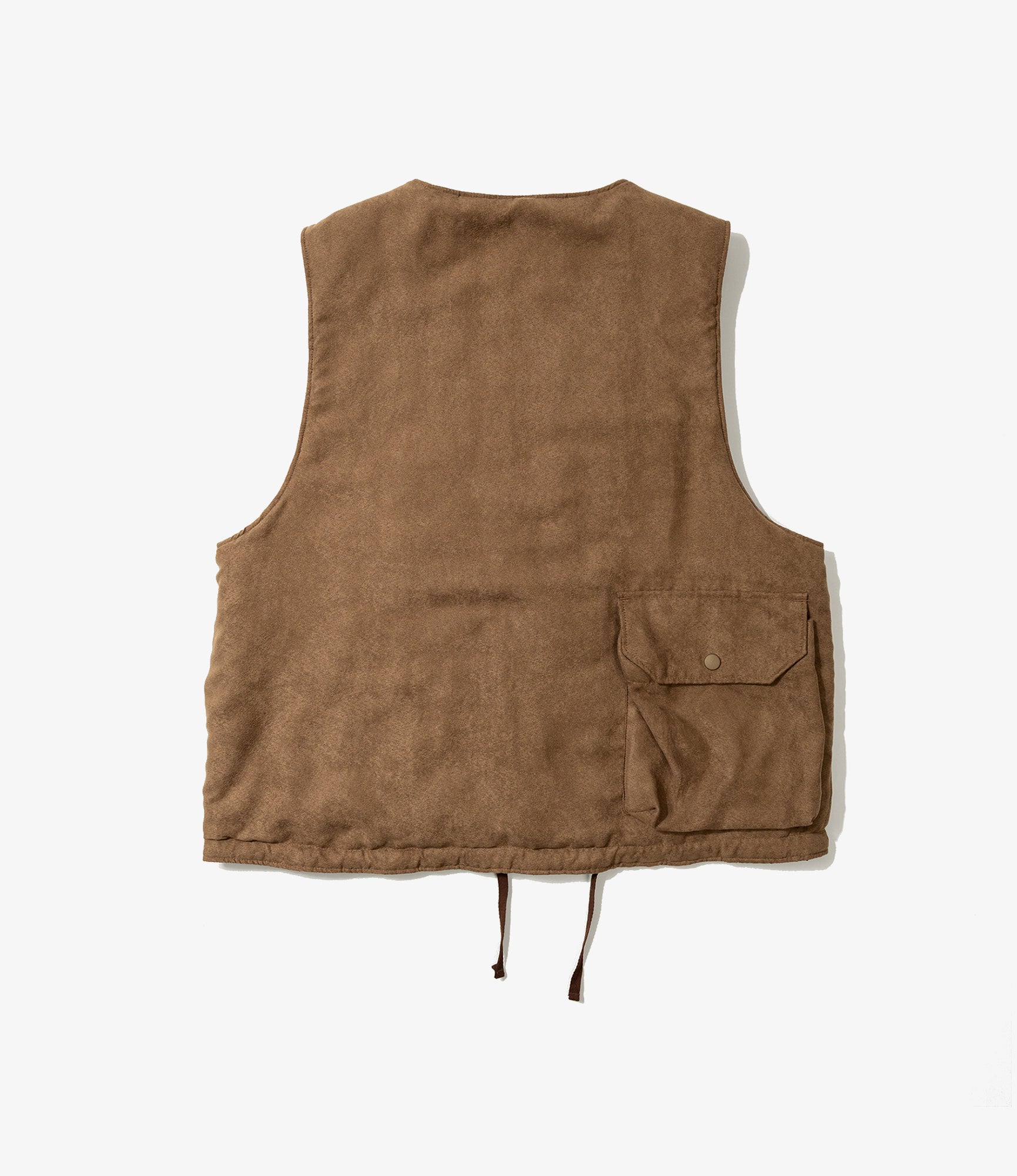 Cover Vest - Khaki Polyester Lt. Weight Fake Suede