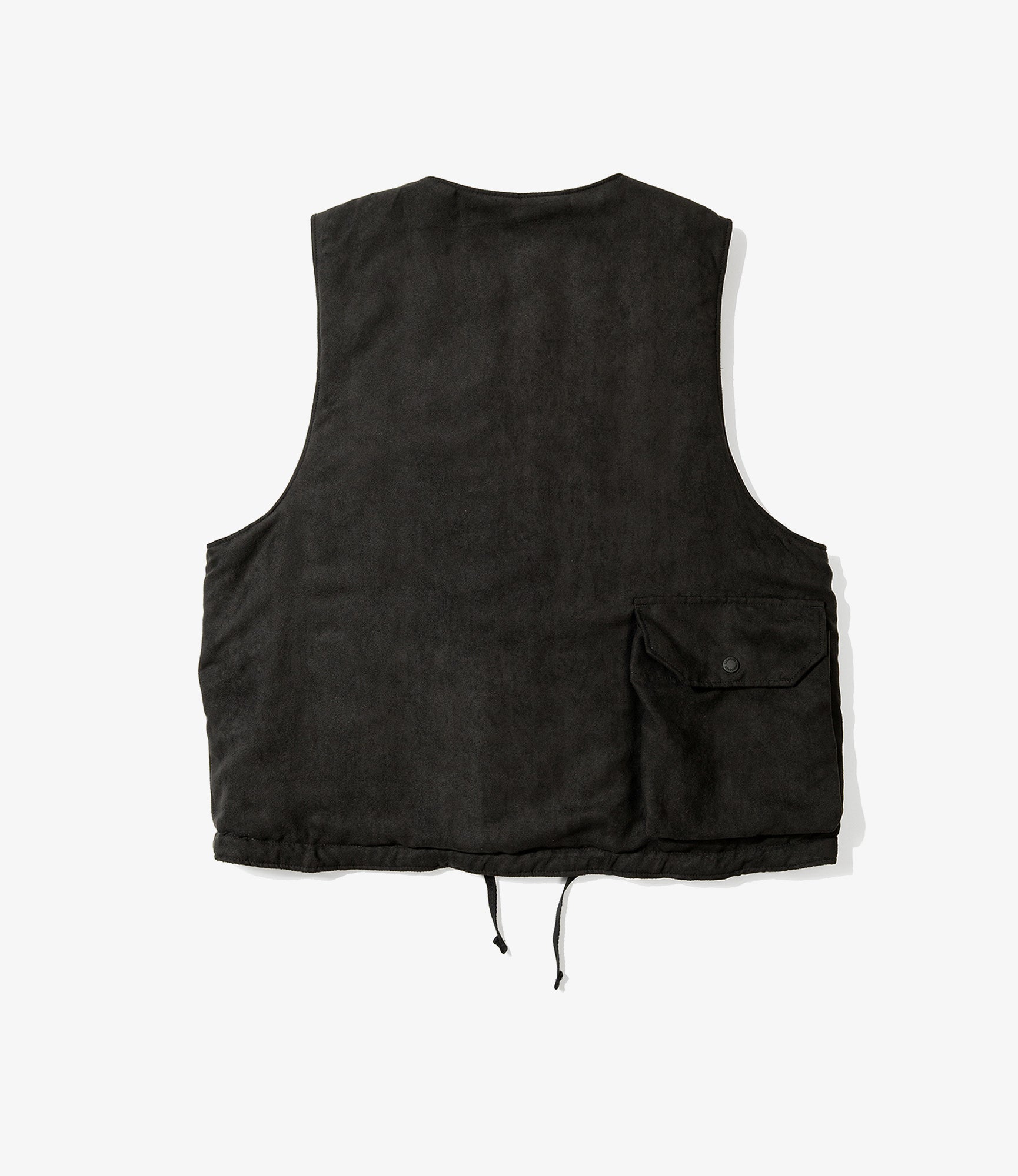 Cover Vest - Black Polyester Lt. Weight Fake Suede