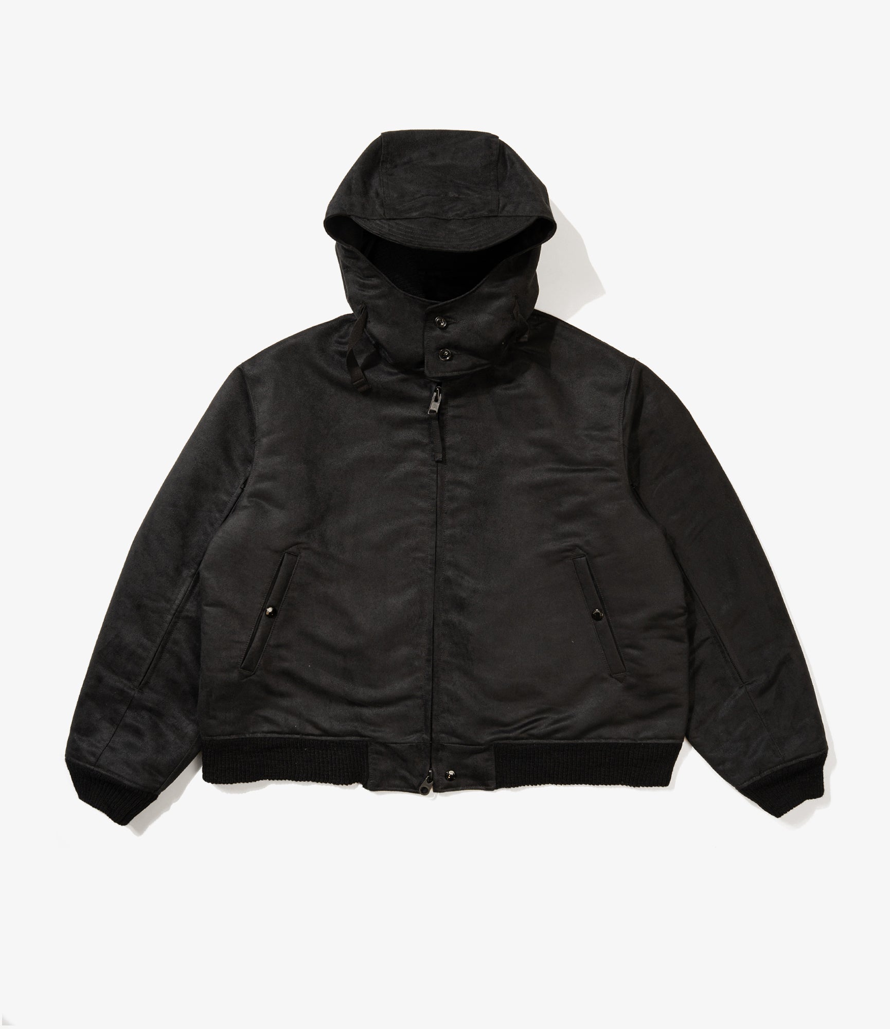 LL Jacket - Black Polyester Fake Suede