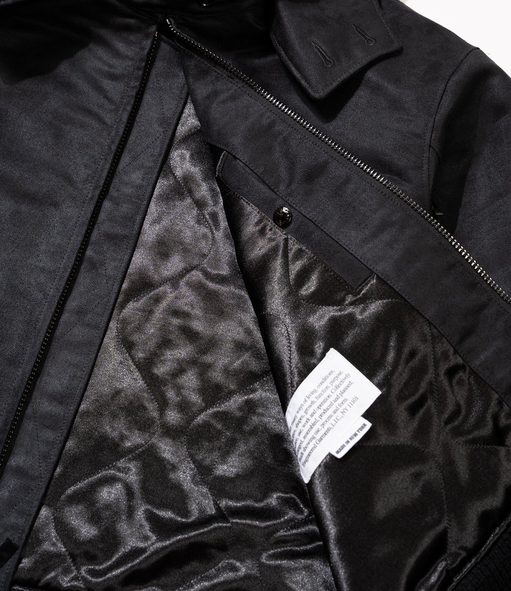 LL Jacket - Black Polyester Fake Suede