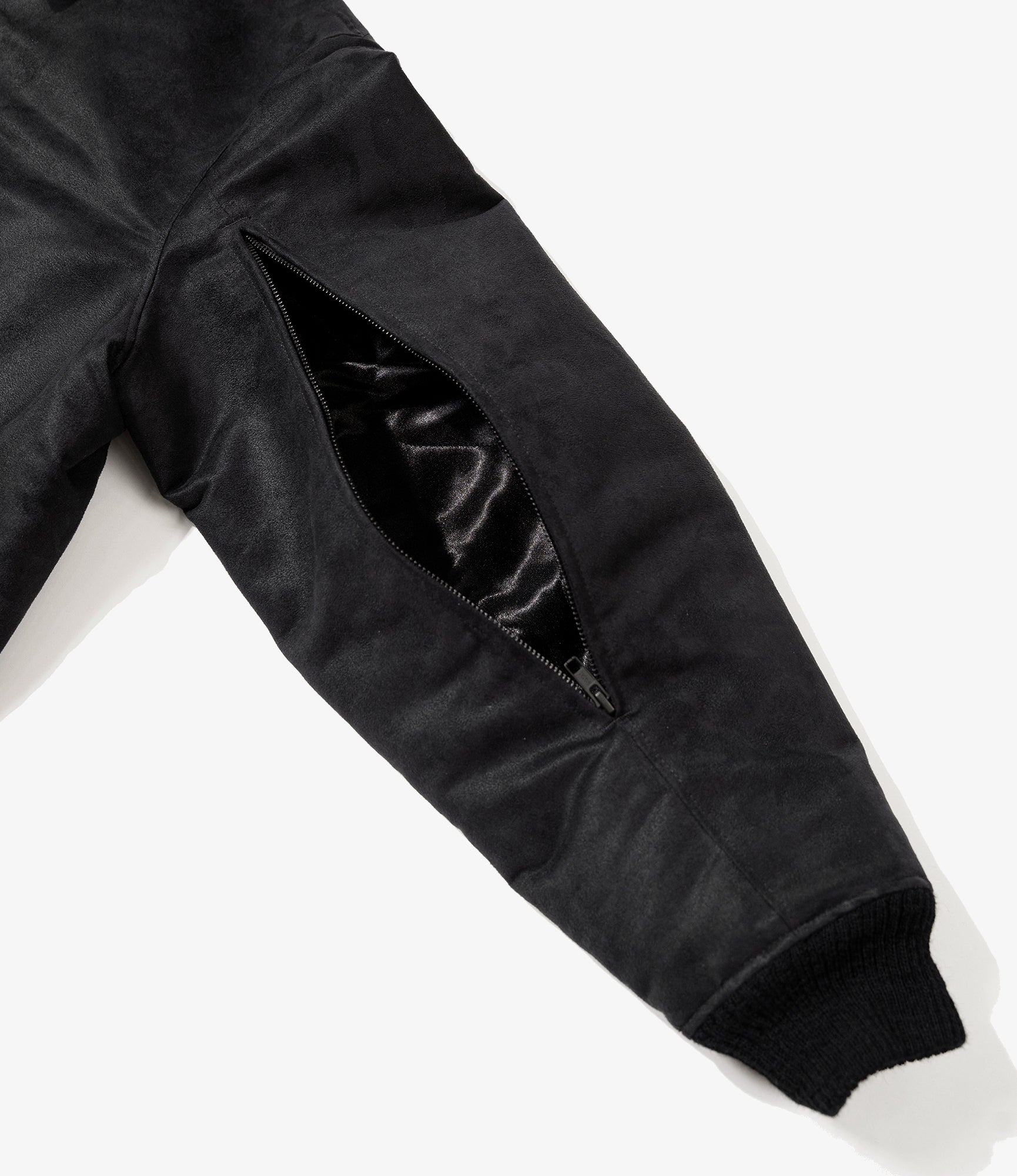 LL Jacket - Black Polyester Fake Suede