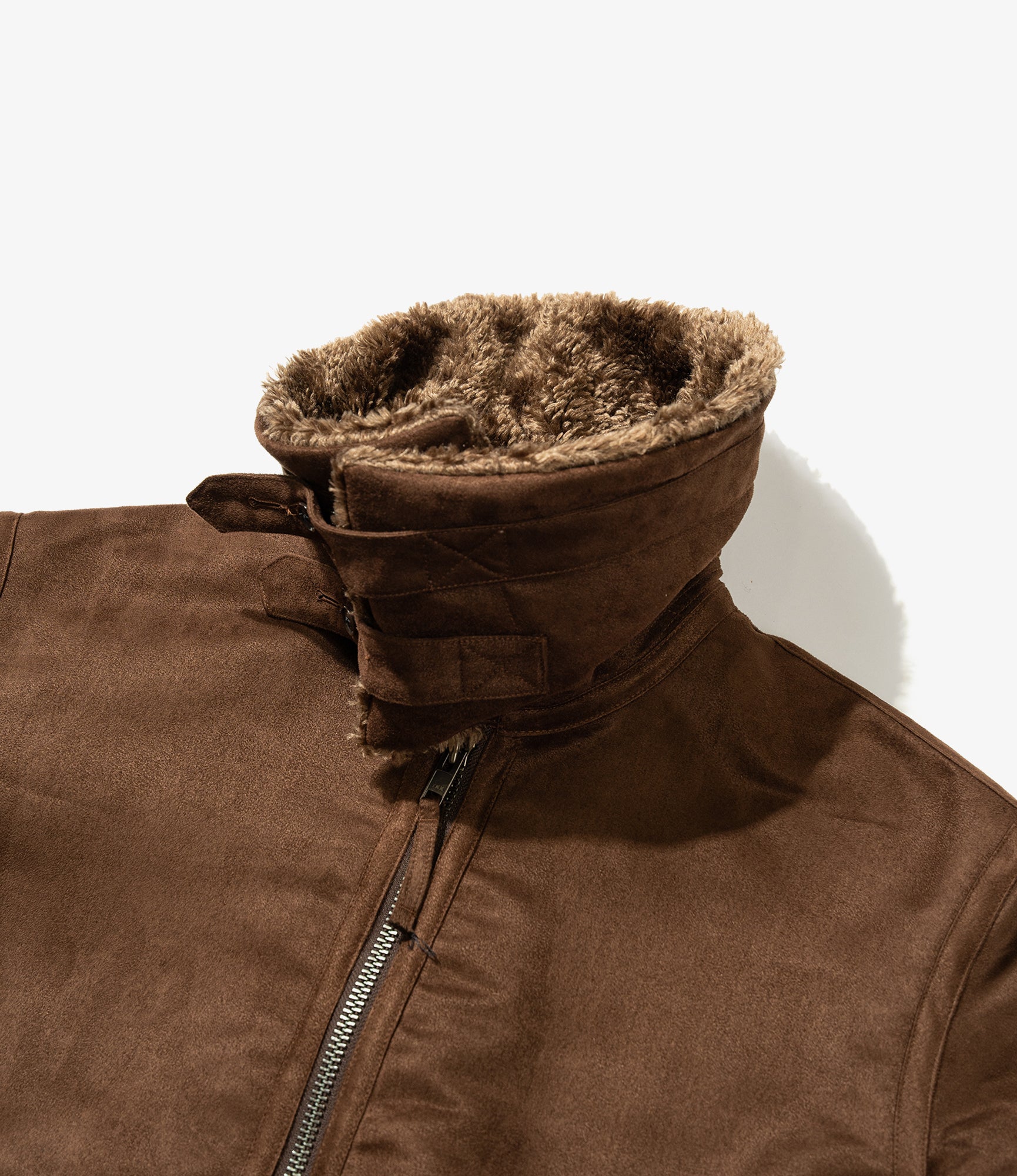 B3 Jacket - Brown Polyester Fake Suede