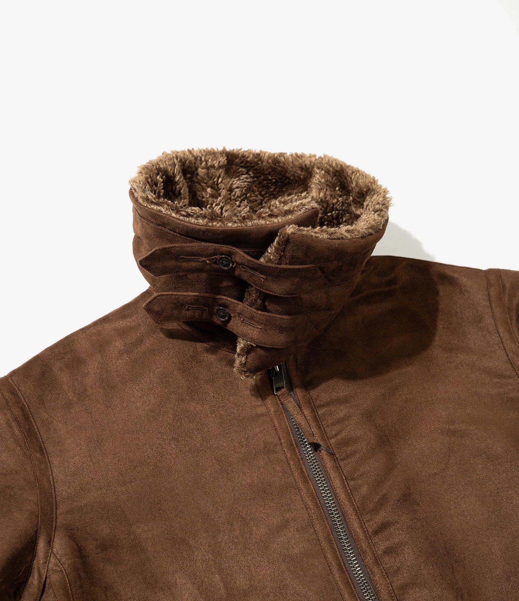 B3 Jacket - Brown Polyester Fake Suede