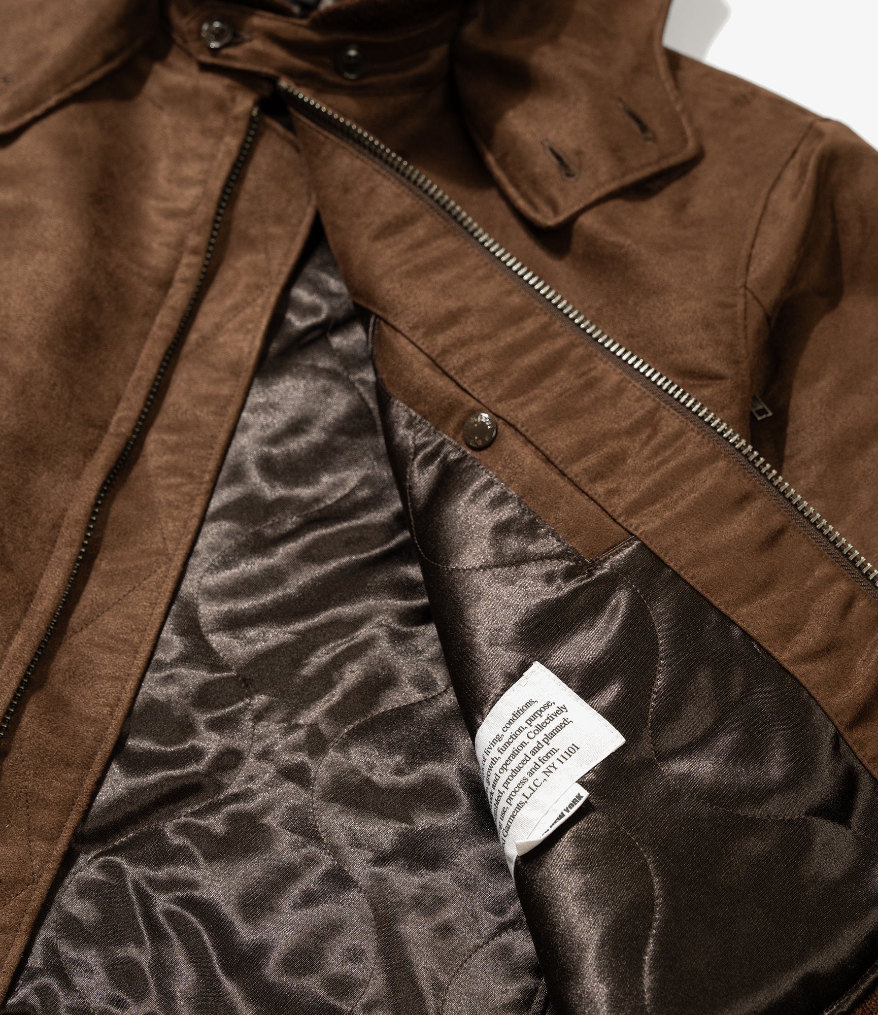 LL Jacket - Brown Polyester Fake Suede