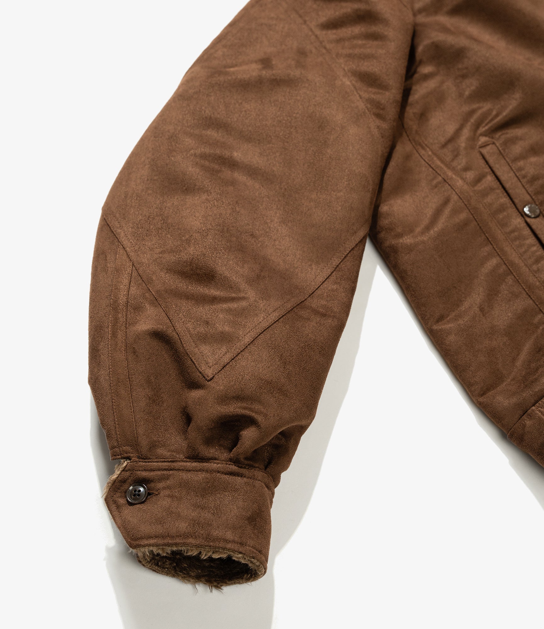 B3 Jacket - Brown Polyester Fake Suede