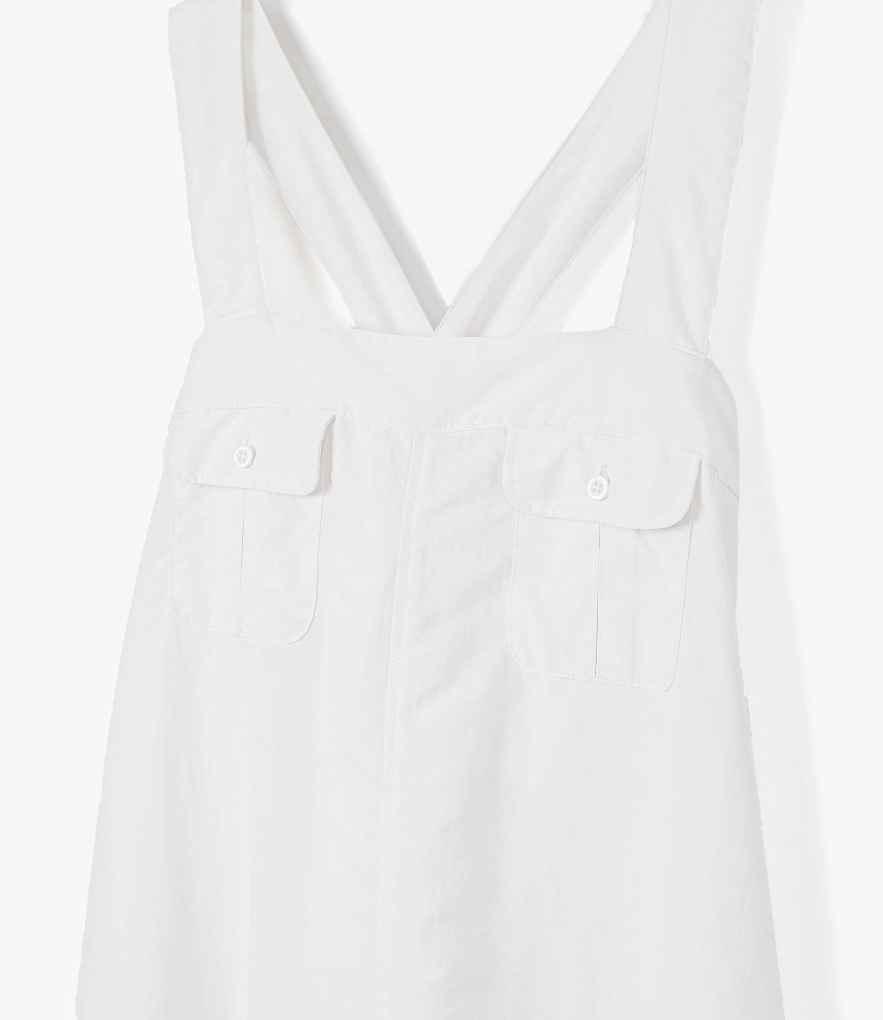 Cinch Dress - White Nylon 4ply Taslan
