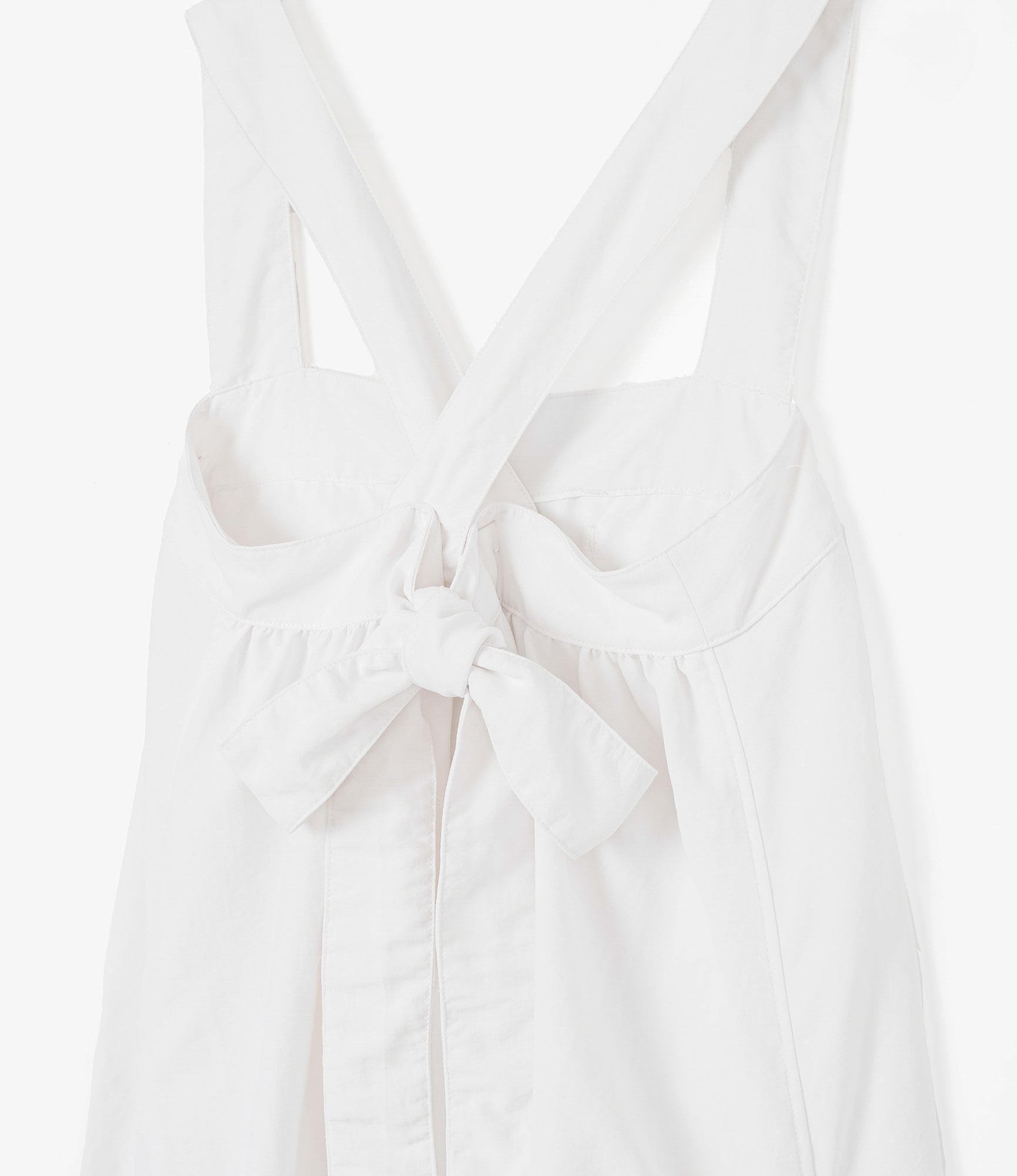 Cinch Dress - White Nylon 4ply Taslan