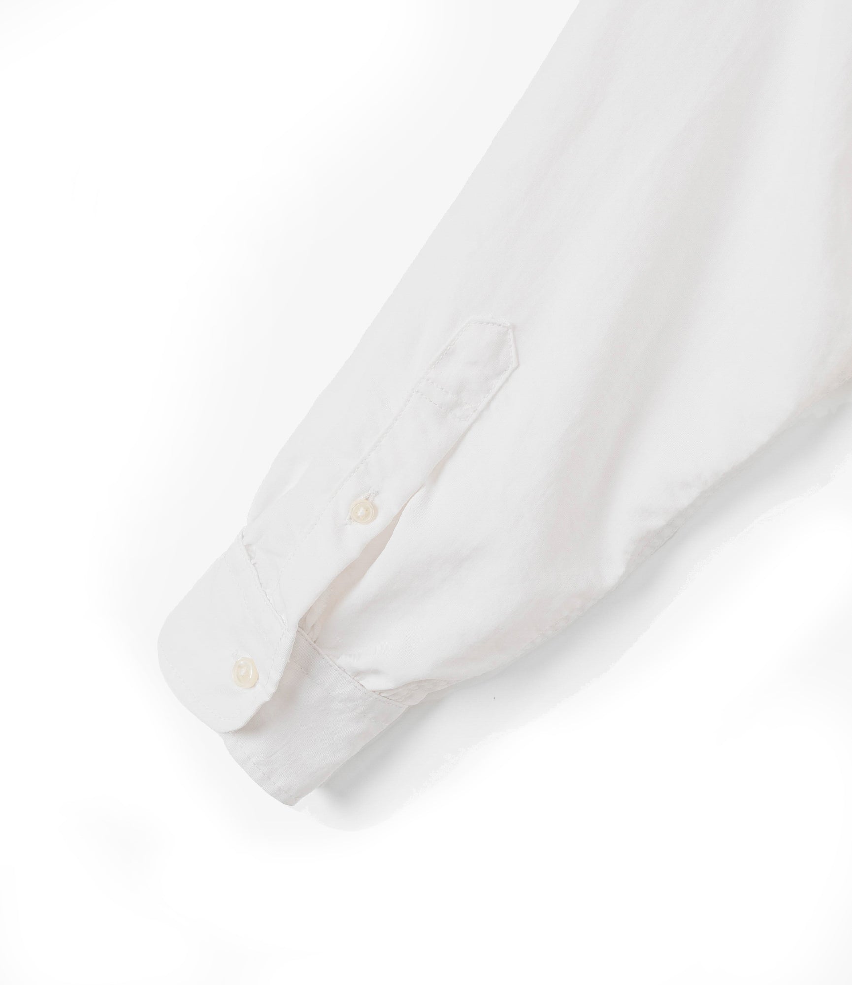 The Button Down Dress - White Nylon 4ply Taslan