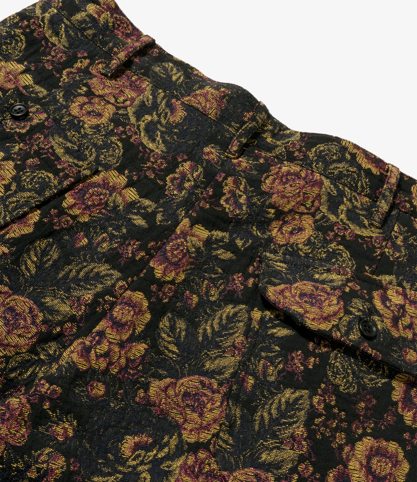 Carlyle Pant - Black/Gold CP Floral Jacquard