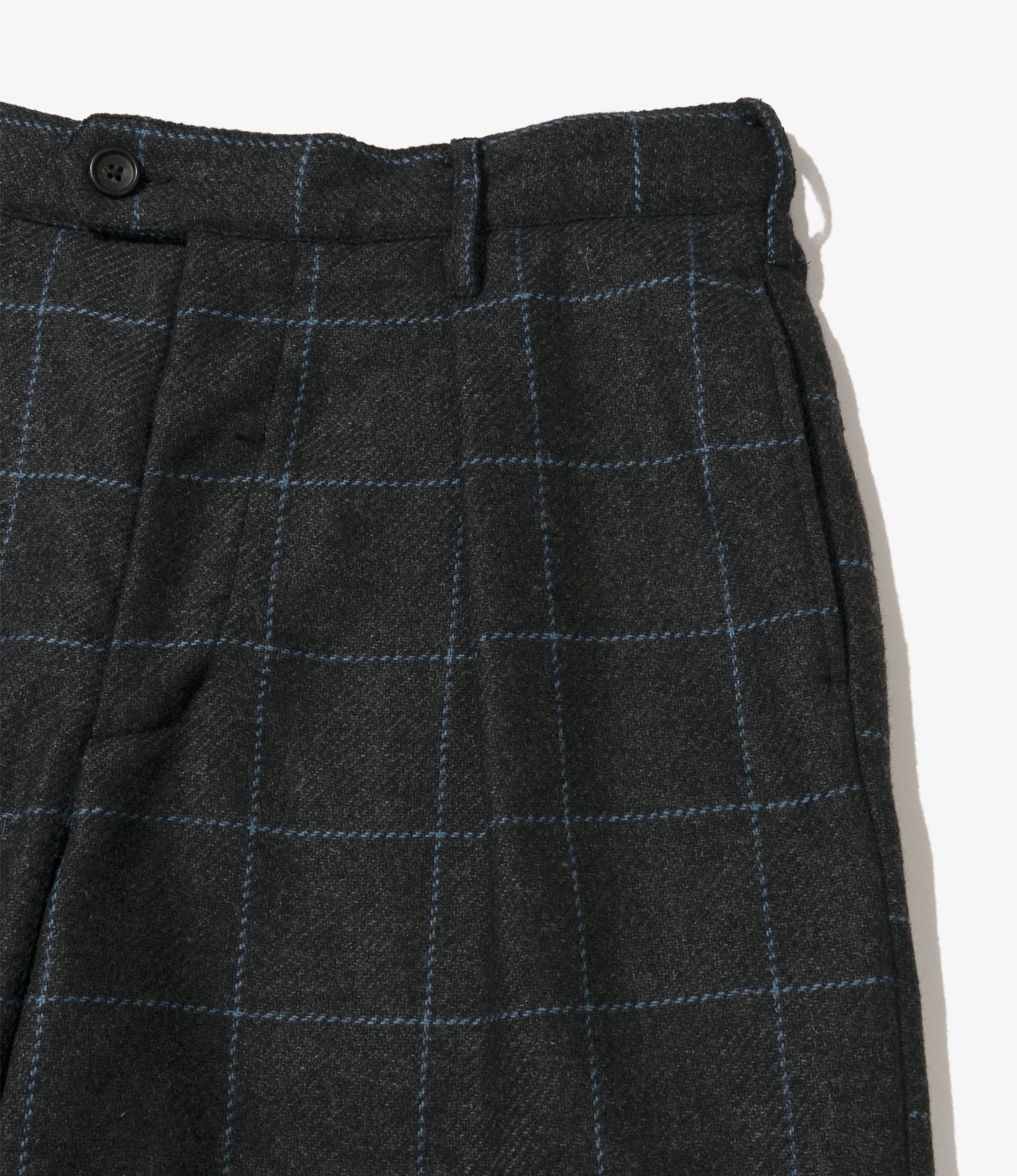 Carlyle Pant - Charcoal/Lt.Blue Wool Poly Windowpane