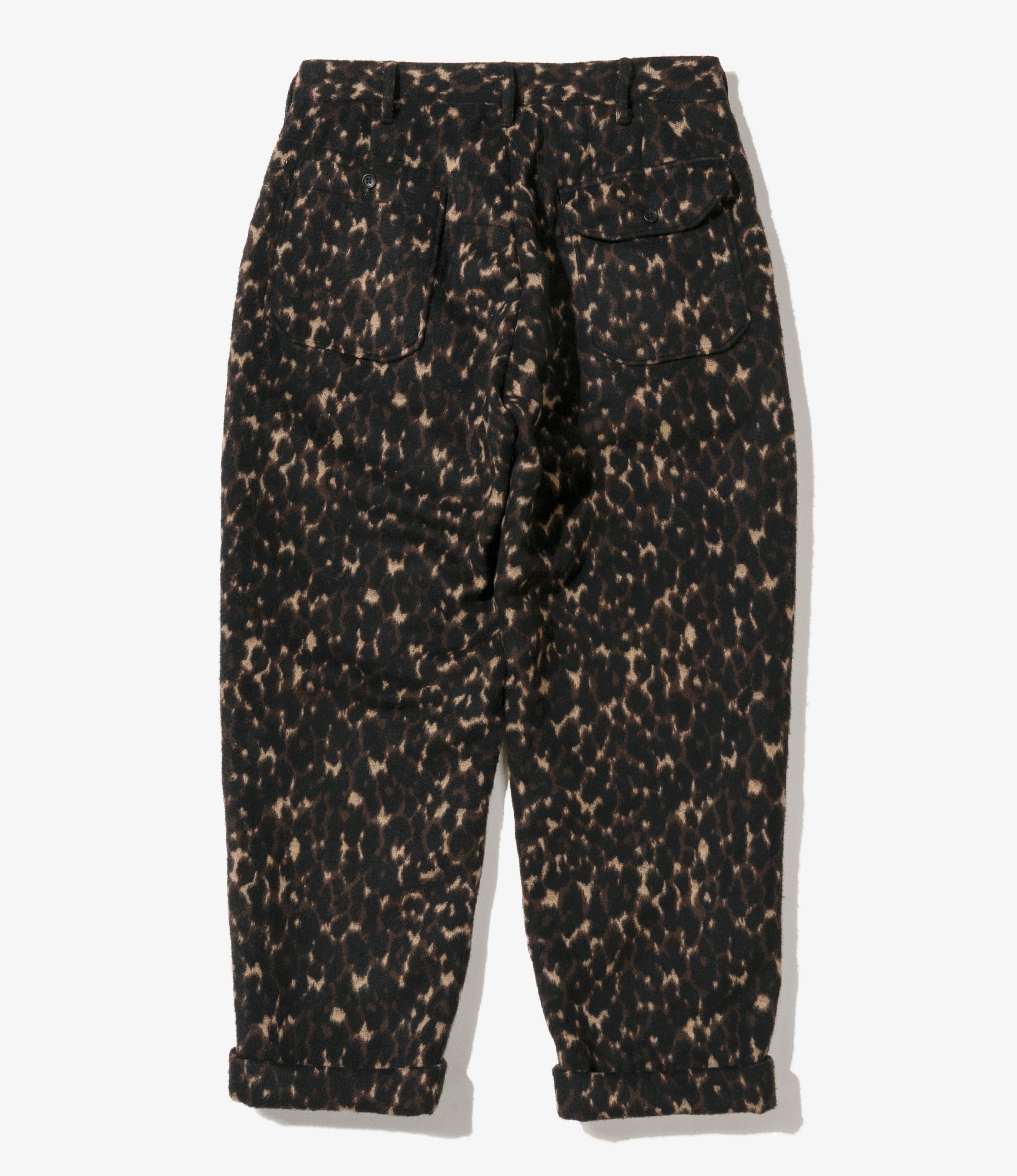 Carlyle Pant - Dk. Brown Poly Wool Leopard Jacquard