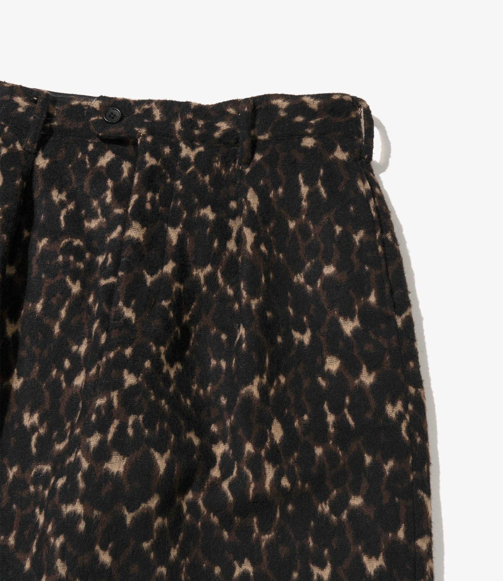 Carlyle Pant - Dk. Brown Poly Wool Leopard Jacquard